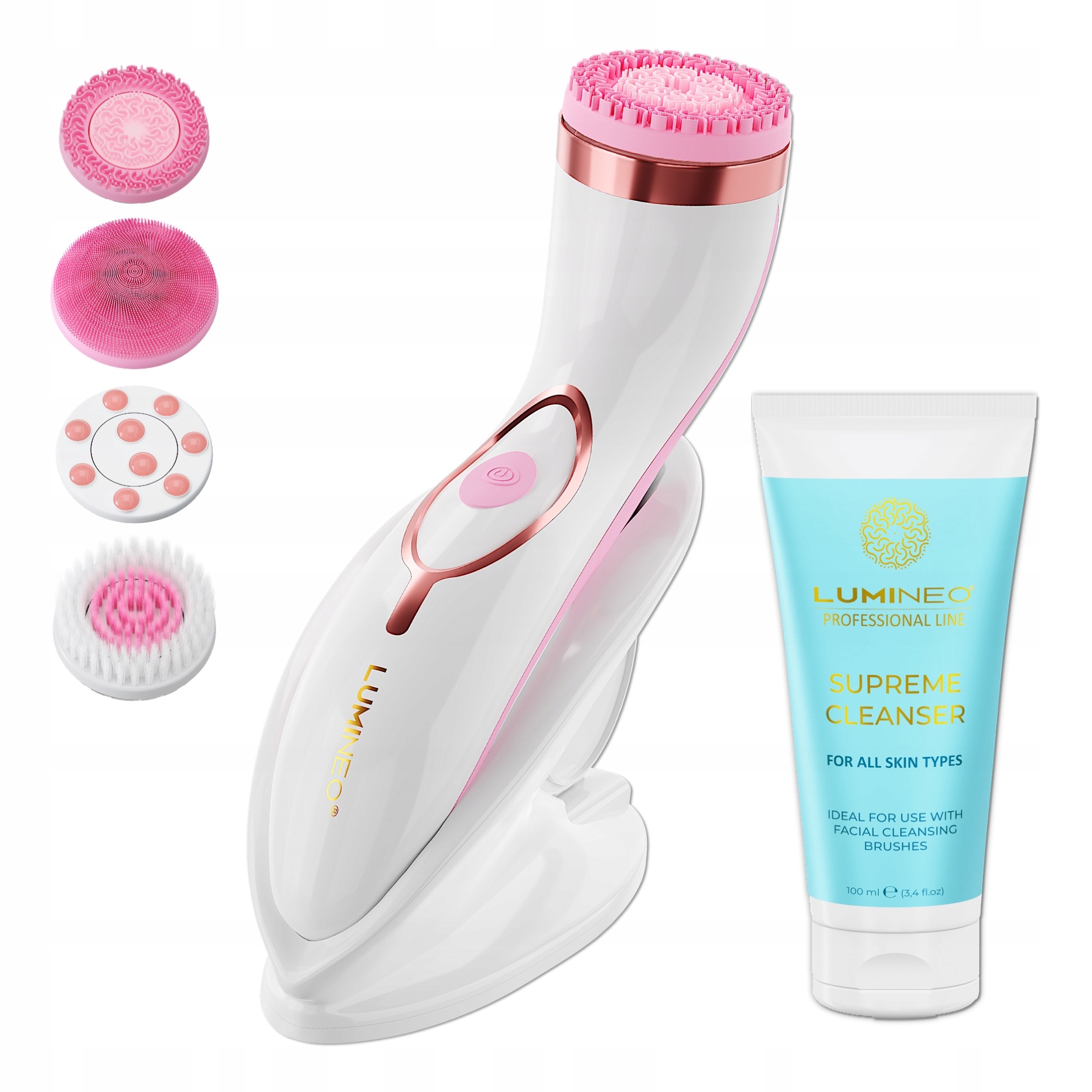 LUMINEO Professional Line Szczoteczka do twarzy Brush Pro różowa – Twoja codzienna pielęgnacja