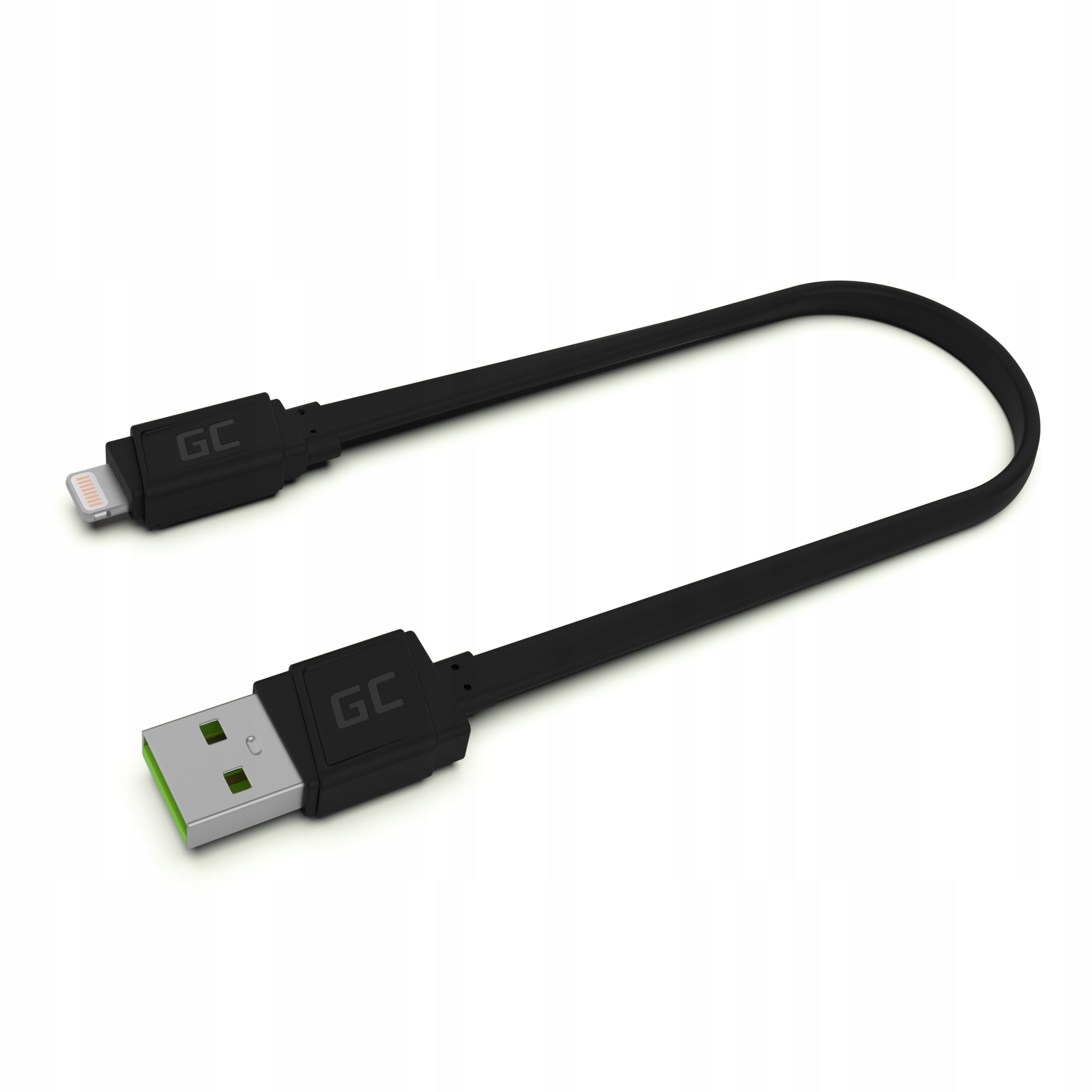 Kabel USB-A - Lightning 0,25 m Czarny (KABGC02) – Szybkie ładowanie i niezawodność