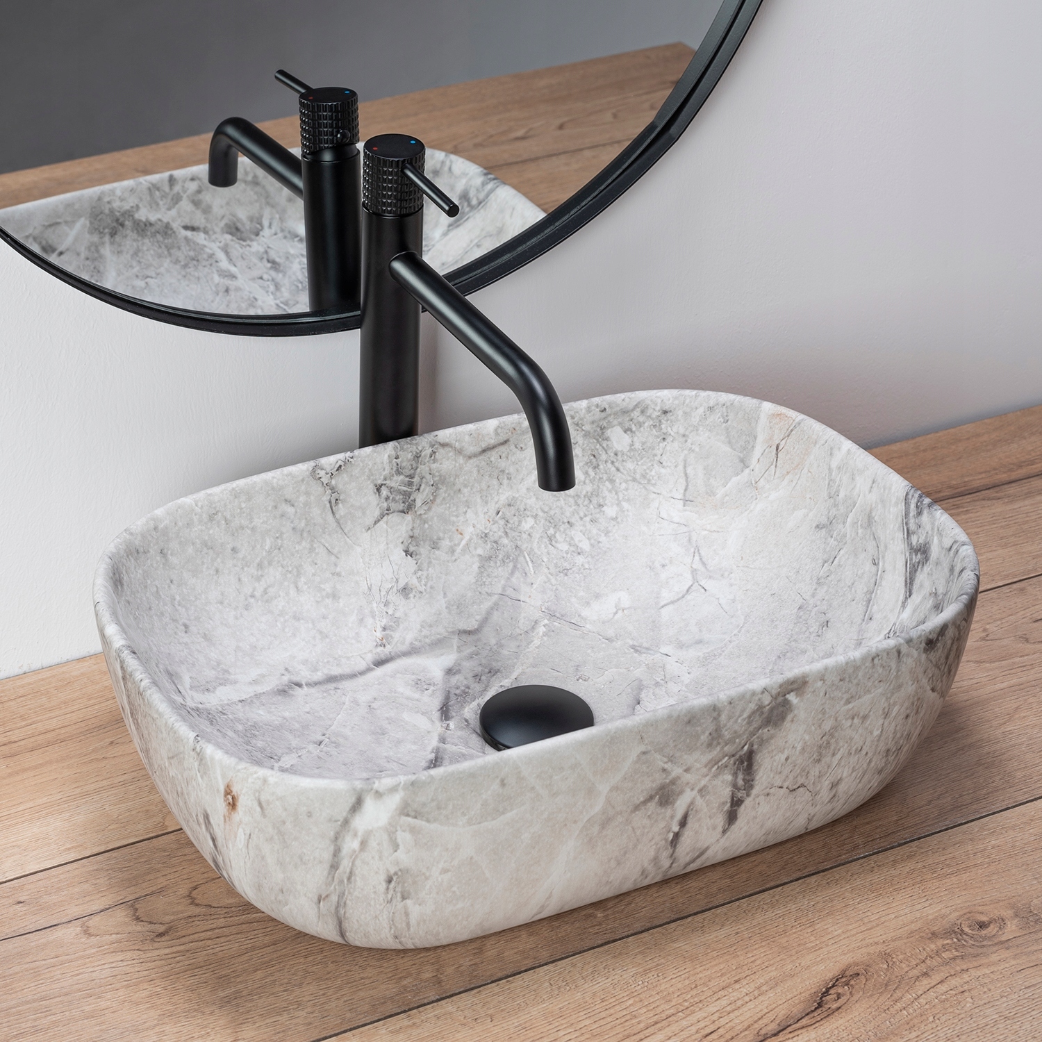 Umywalka nablatowa Belinda mini stone matt – Elegancja i funkcjonalność w Twojej łazience