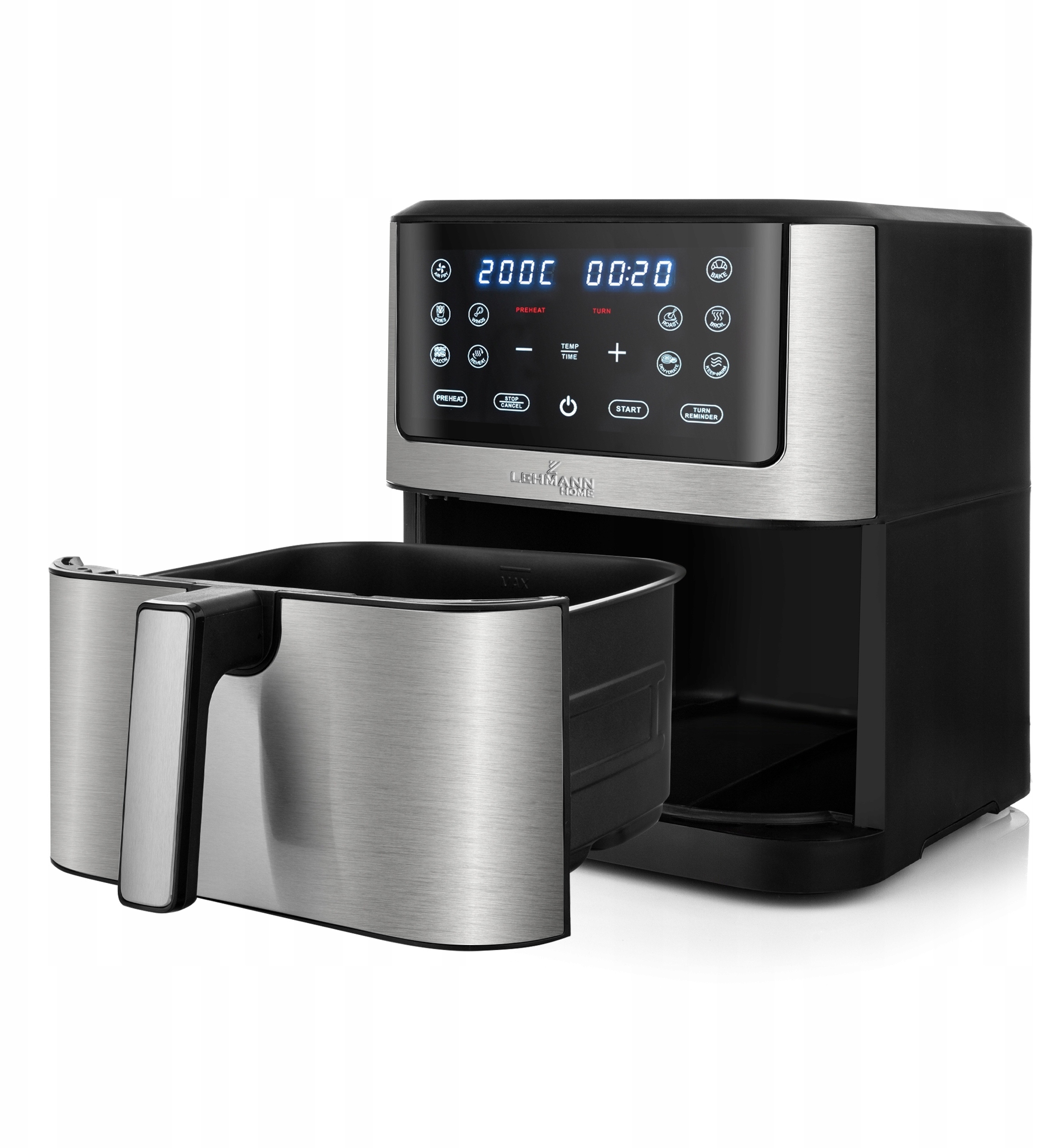 FRYTKOWNICA BEZTŁUSZCZOWA AIR FRYER FRYTOWNICA DUŻA 8L MISA 12 PROGRAMÓW XL Waga produktu 5.8 kg