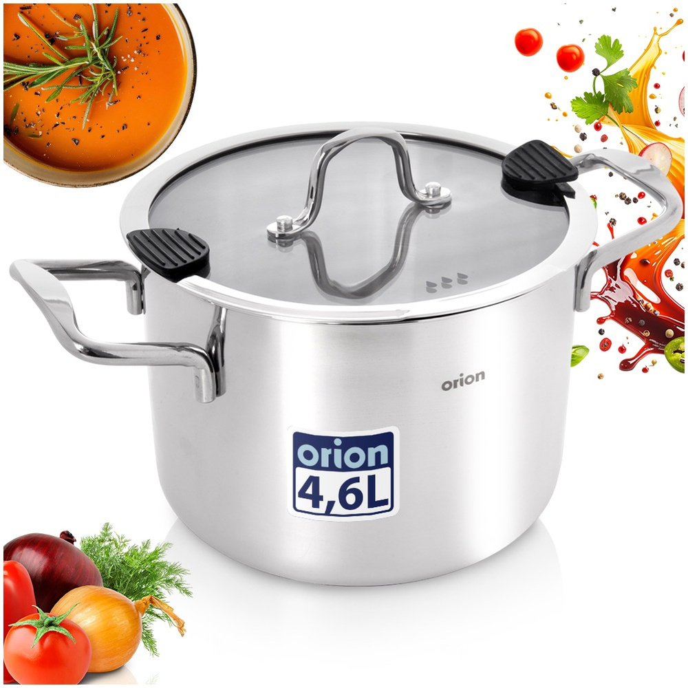 Garnek stalowy z pokrywką VENICE 20 cm, 4,6 l – Idealny do każdej kuchni
