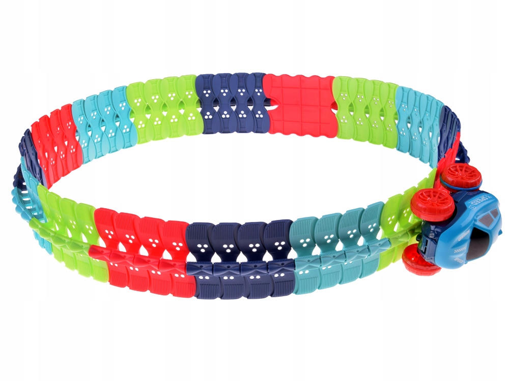 Kolorowy samochodzik z efektami świetlnymi – Samodzielne pokonywanie toru