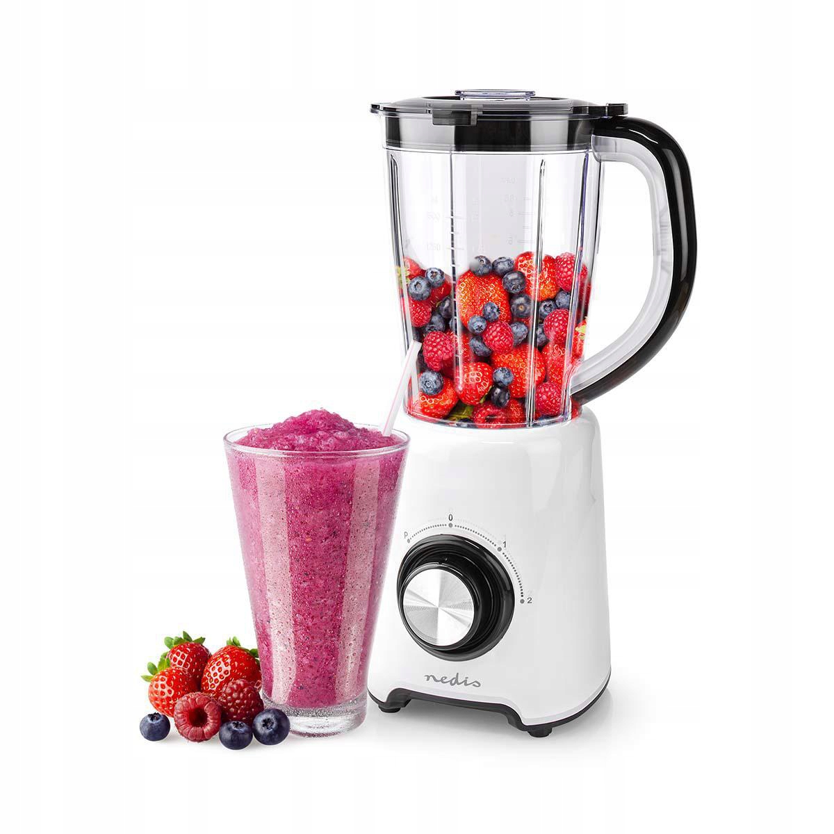 Blender kielichowy Nedis KABL300CWT 800W 1.5L Czarno-biały – Twoje wsparcie w kuchni