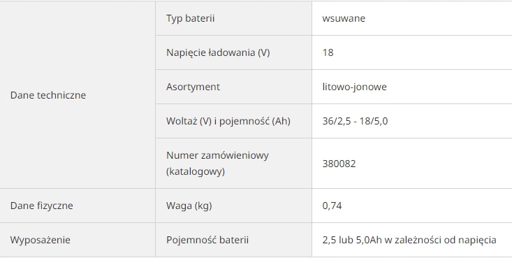 Automatyczne przełączanie napięcia 36V/18V