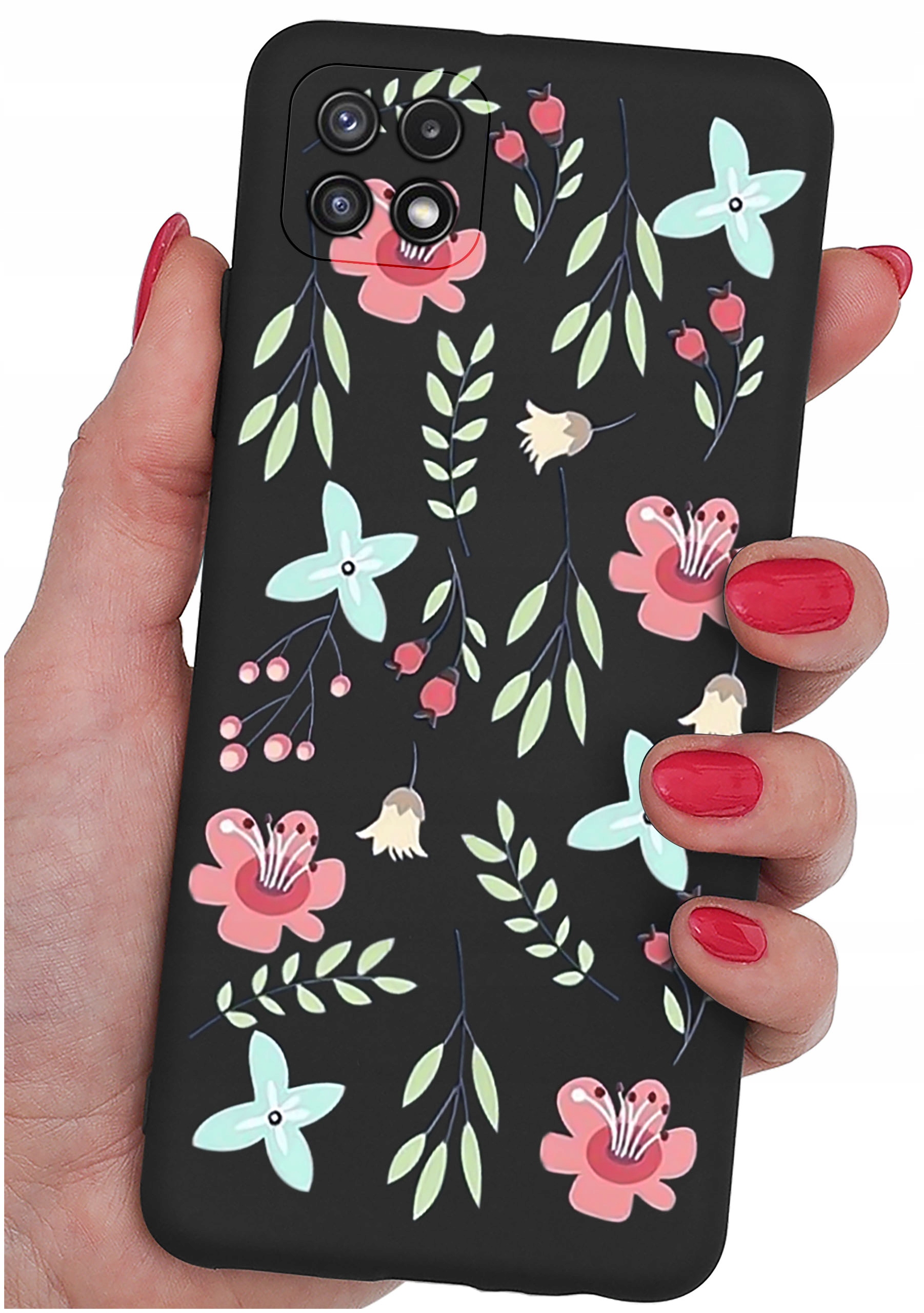 Etui do Samsung A22 5G WZORY | Silikonowe Matt Case + Szkło Hartowane 9H