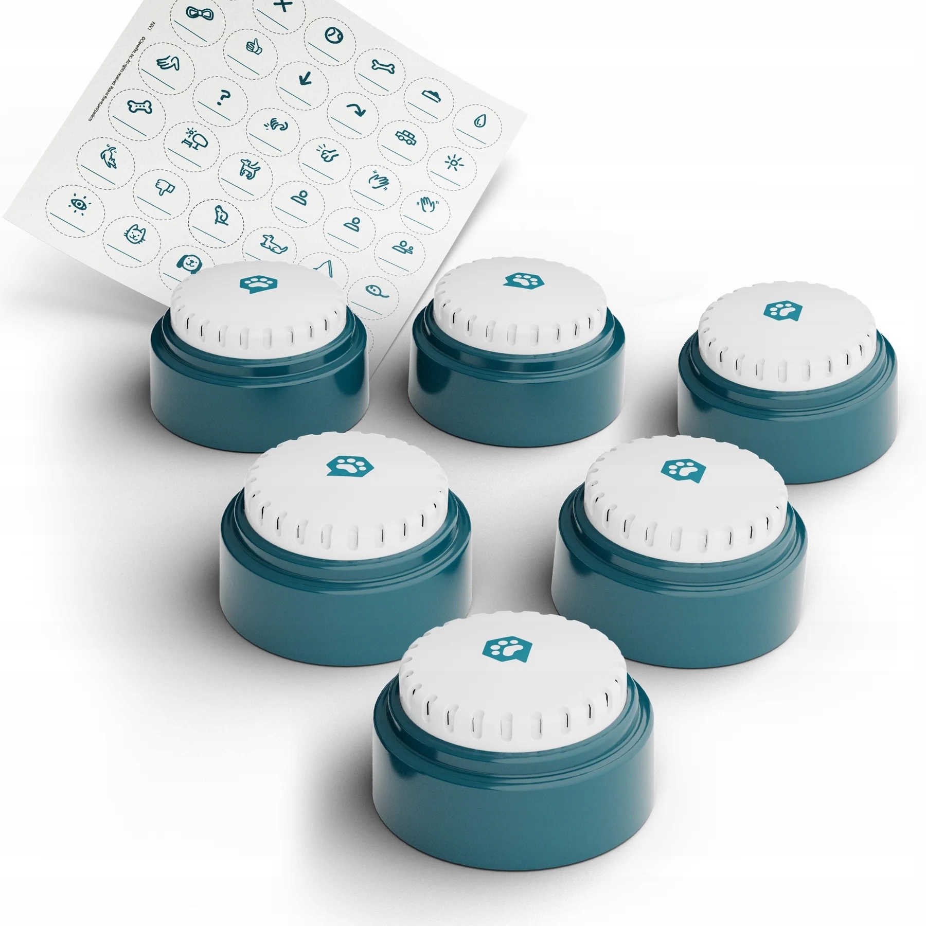 FluentPet - Speak Up Buttons – Zestaw 6 przycisków do komunikacji z psem i kotem