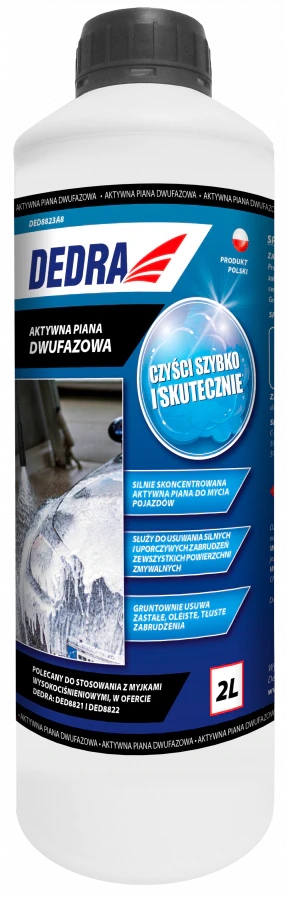 Aktywna piana dwufazowa 2L – Skuteczne mycie pojazdów i części samochodowych