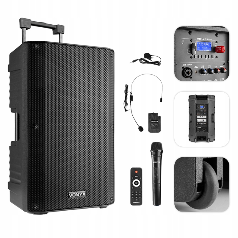 Kolumna mobilna 1000W VSA700-BP 15