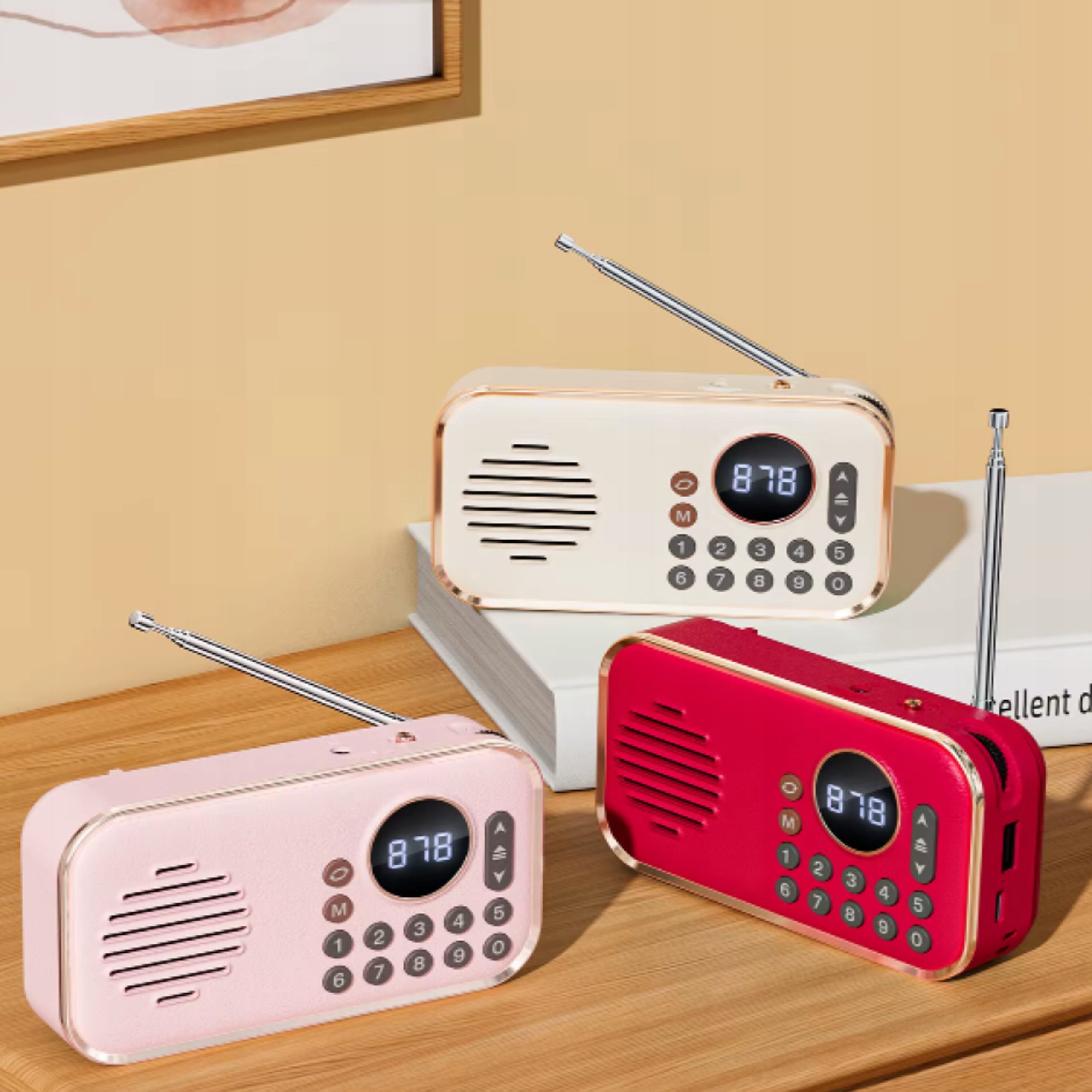 Głośnik Przenośny Bezprzewodowy Bluetooth Radio FM USB AUX MP3 – Idealny na Prezent