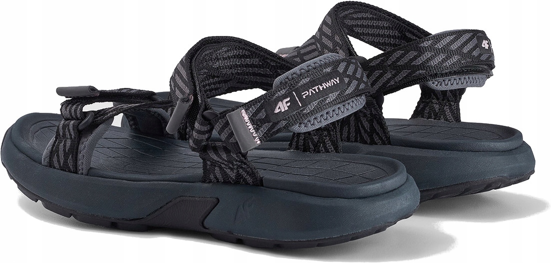 Sandały damskie F116 ciemny szary 4FWSS26FSANF116 23S – Idealne na co dzień