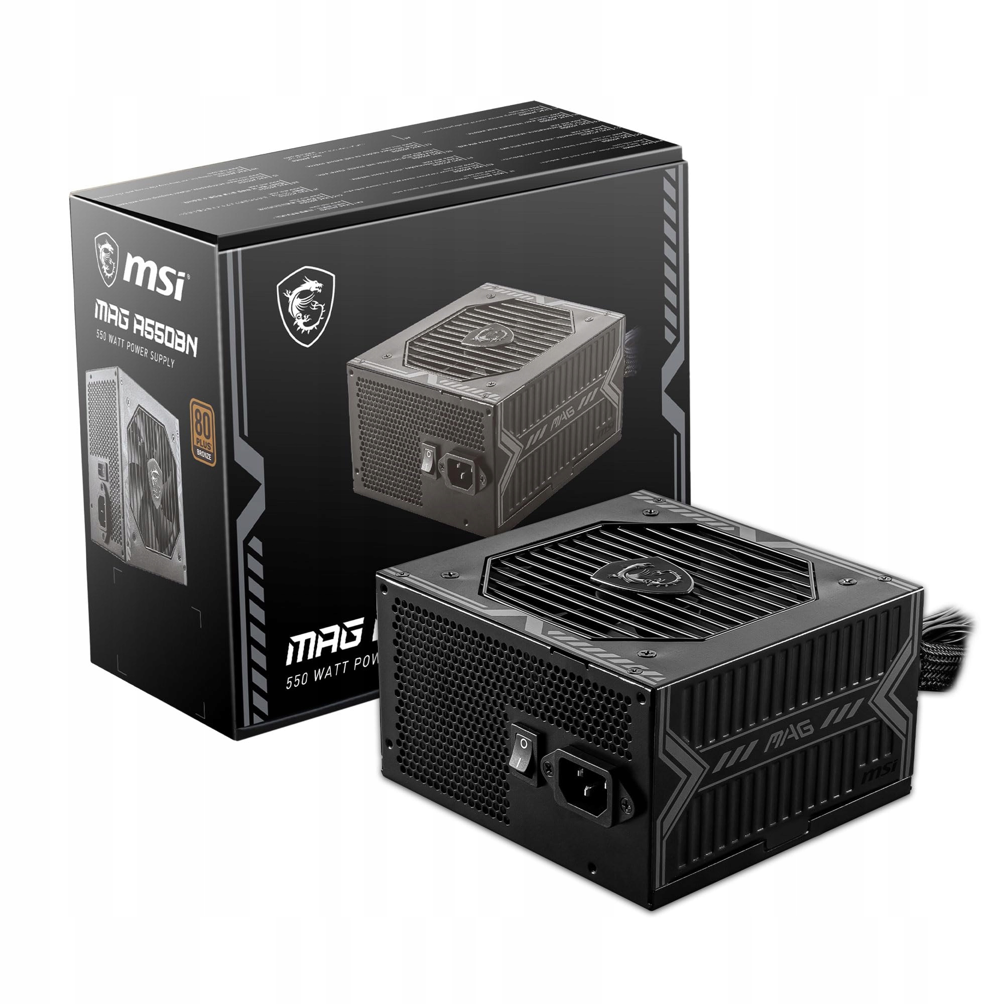 Zasilacz MSI MAG A550BNL 550 W – Wydajność i niezawodność dla Twojego komputera