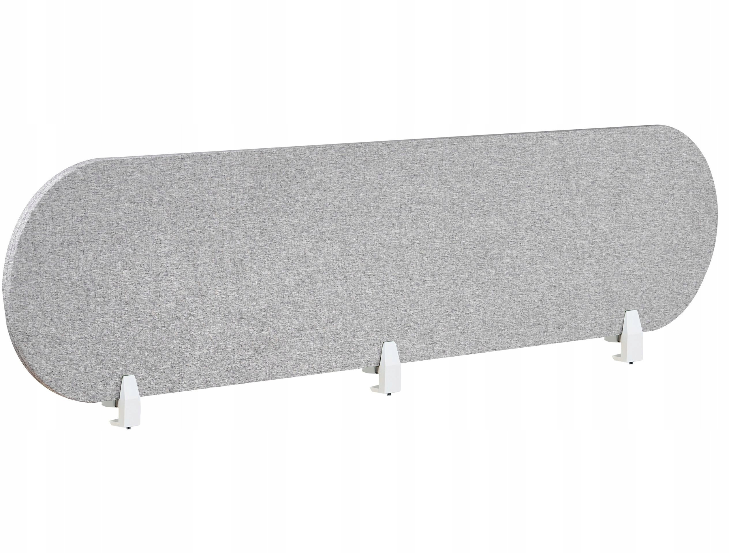 Przegroda na biurko 180 x 40 cm jasnoszara SPARKY – Stylowe rozwiązanie dla Twojego biura