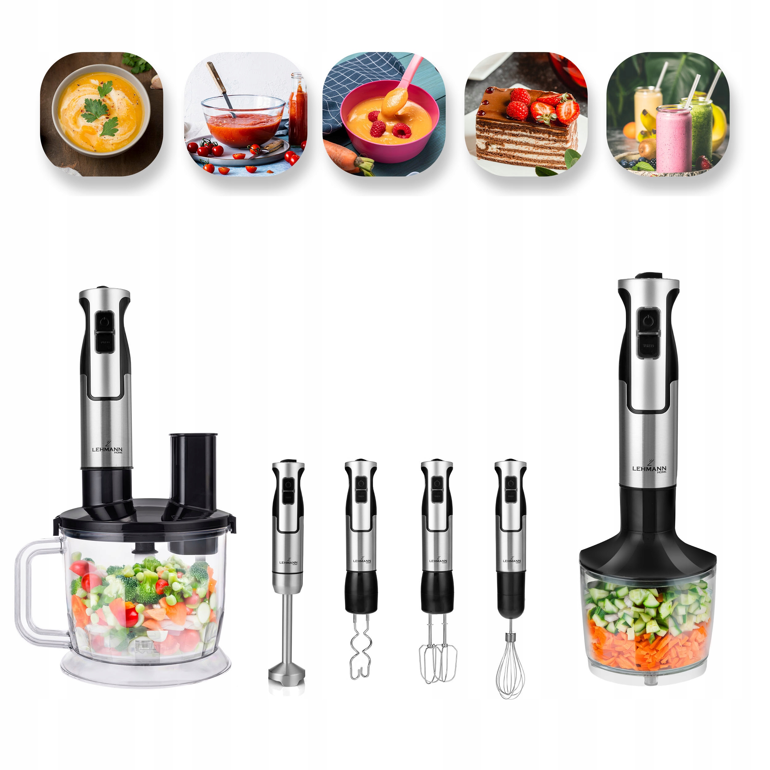 BLENDER RĘCZNY WIELOFUNKCYJNY MIKSER MOCNY TURBO OSTRZA ROZDRABNIACZ 1200W Model BLENDER RĘCZNY MIKSER WIELOFUNKCYJNY TURBO