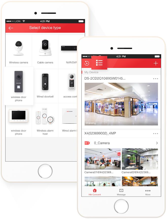 DSKH6310(W) - Obsługa poprzez Hikvision Hik-Connect.