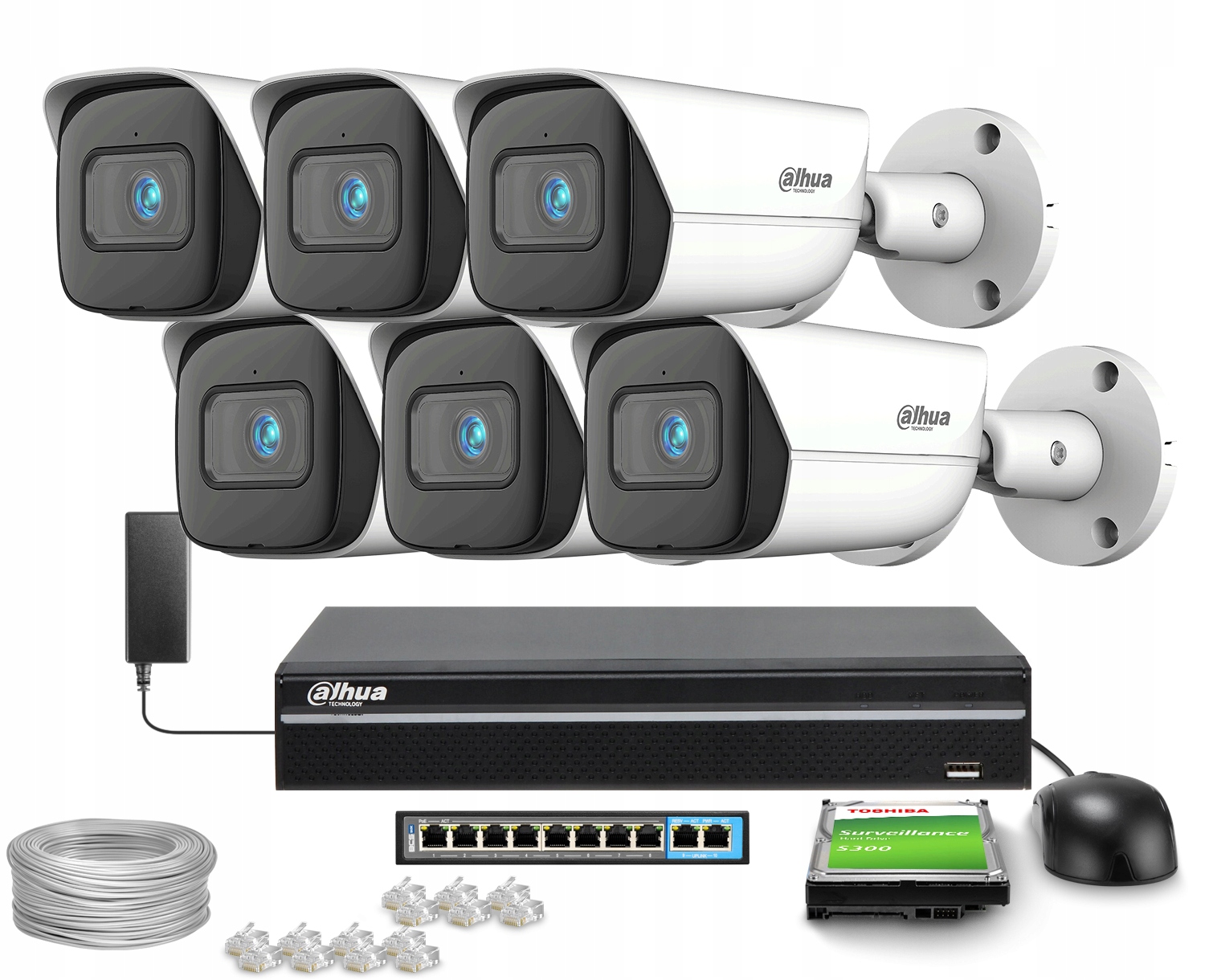 Zestaw do monitoringu 6x IPC-HFW3841E-AS-0280B-S2 – Kompleksowe rozwiązanie dla Twojego bezpieczeństwa