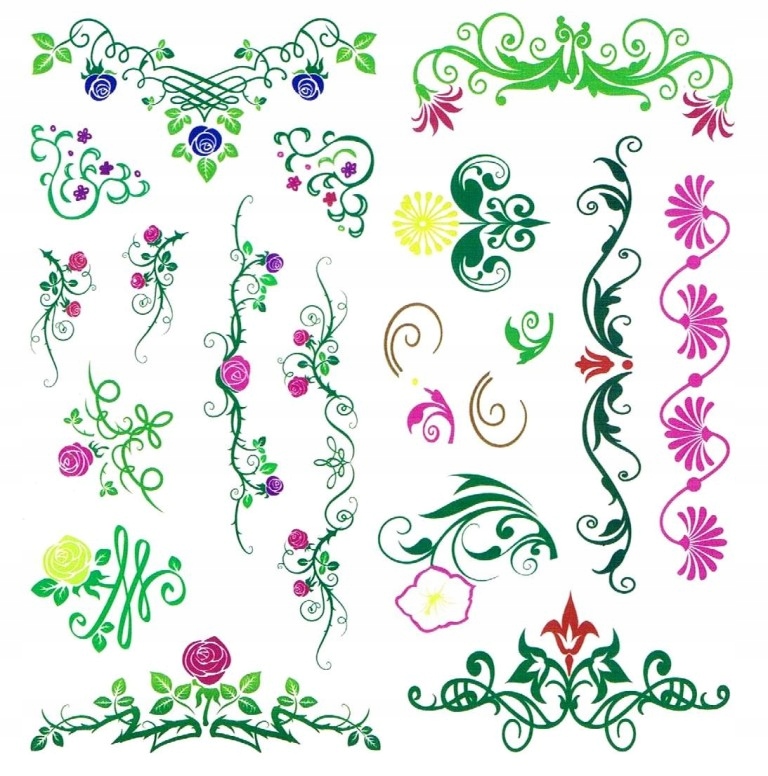 Kolorowe i żywe motywy stemplowe