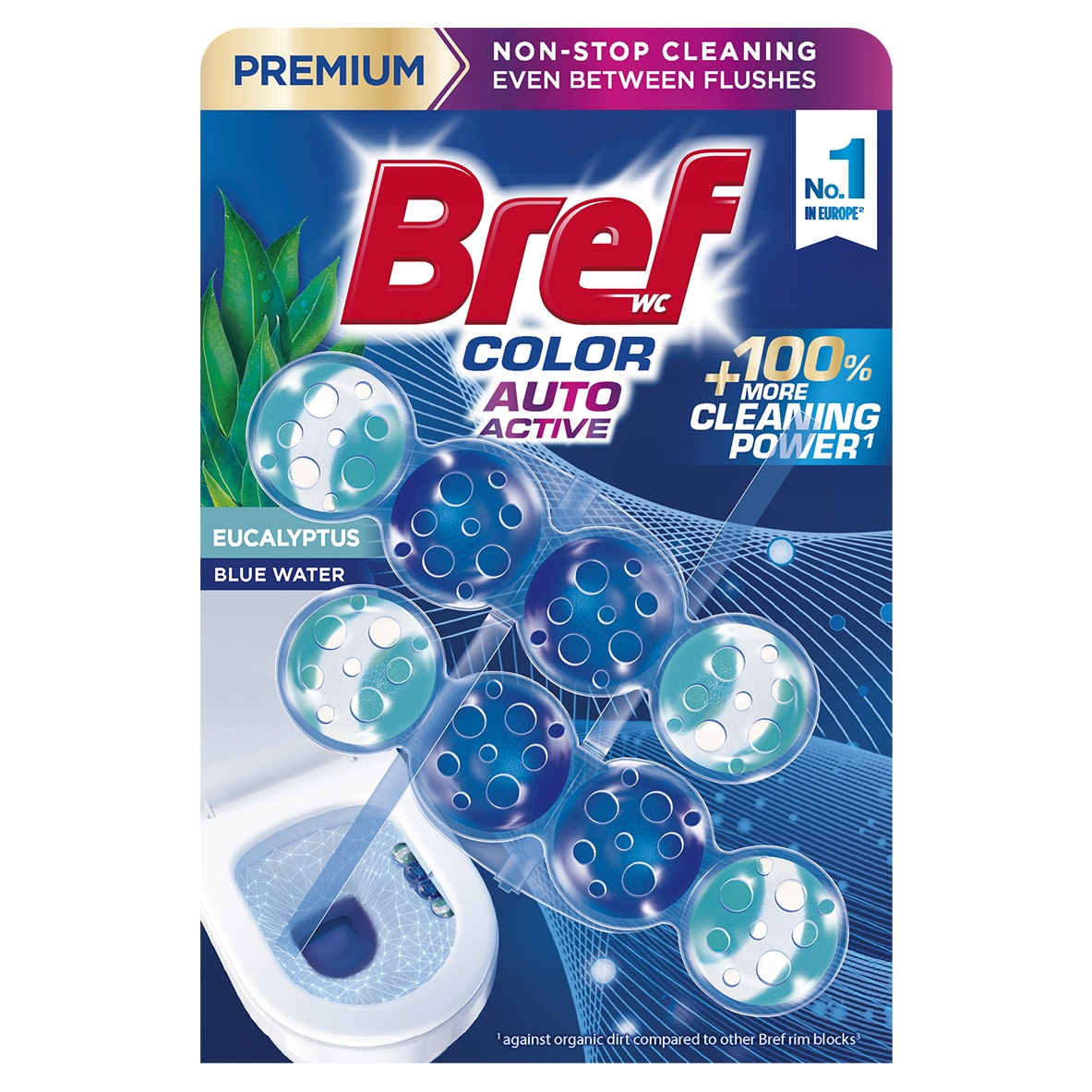 Bref Color Auto Active Eucalyptus 2x50g – Skuteczna czystość w Twojej toalecie