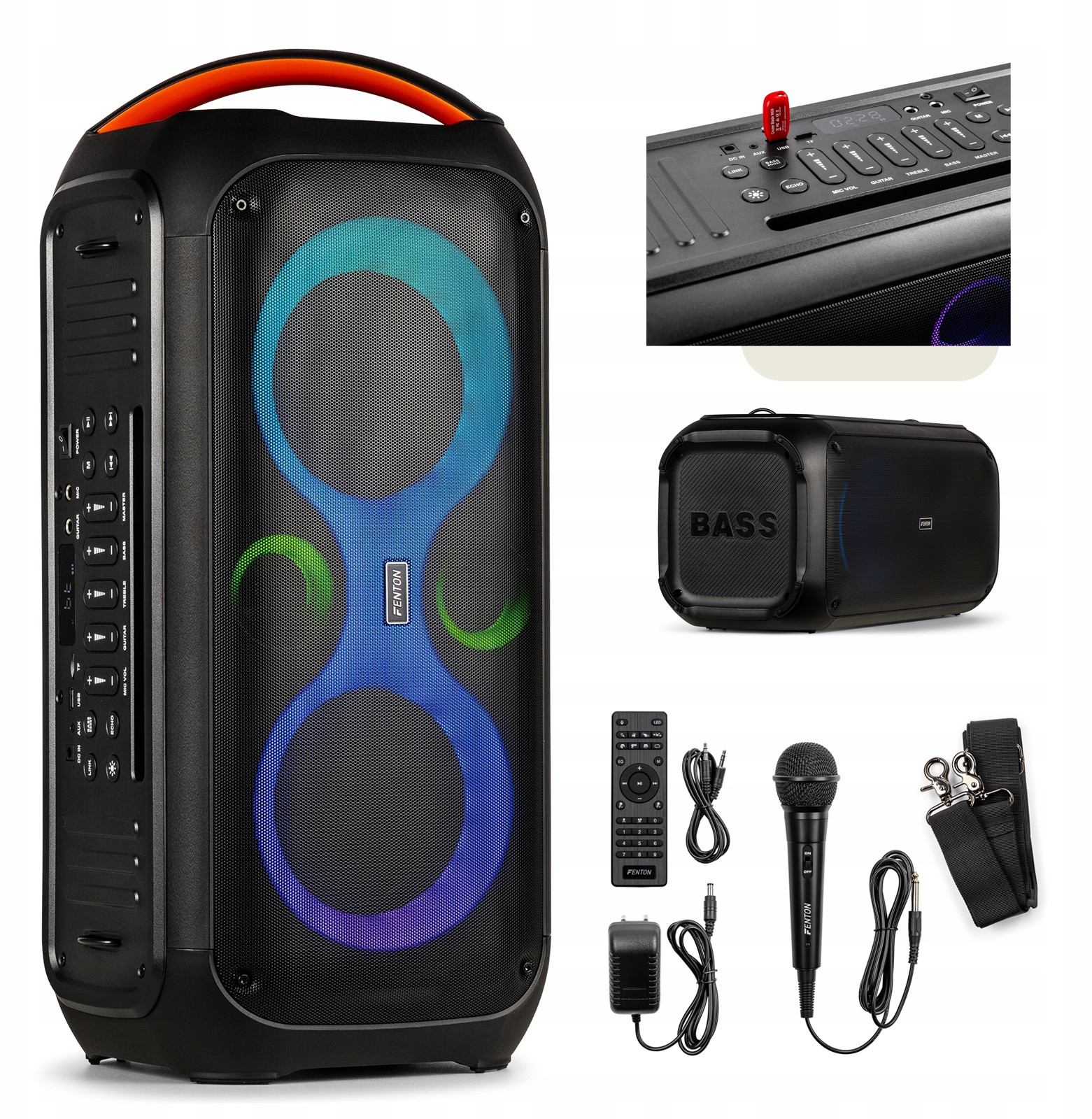 Głośnik imprezowy boombox LED Core120 Fenton – Stwórz niezapomnianą atmosferę