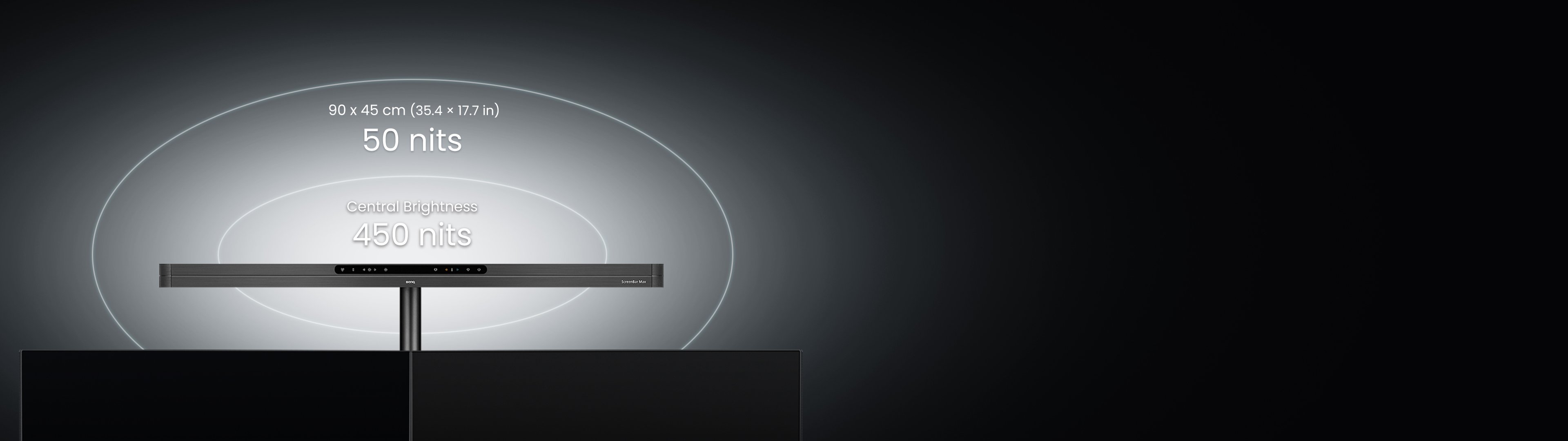 Iluminare ambientală și interval de reglare BenQ ScreenBar Max