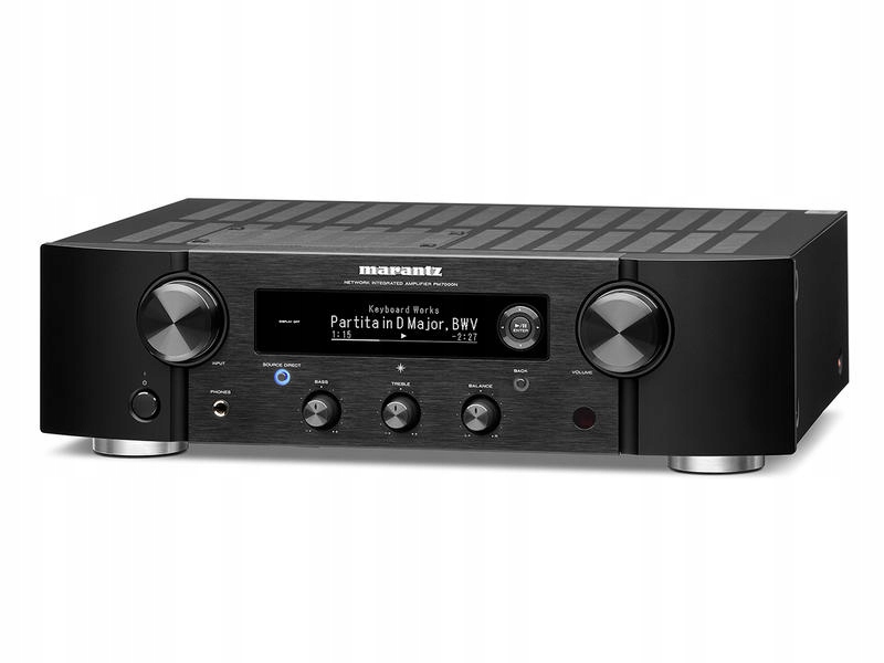 Marantz PM7000N – Wzmacniacz stereo z wbudowanym HEOS w kolorze srebrnym