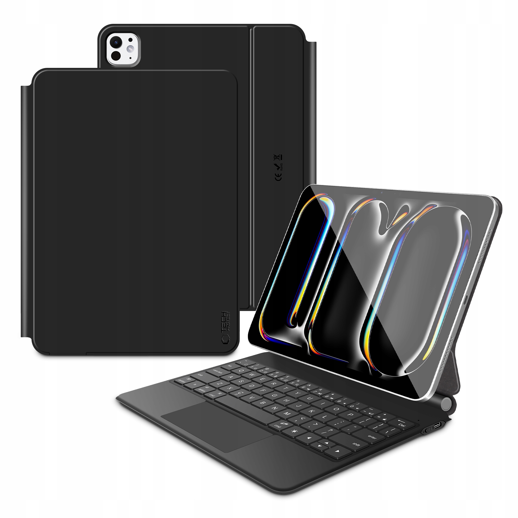 TECH-PROTECT SMARTCASE MAGNETIC + KEYBOARD IPAD PRO 13” 7 / 8 2024-2025 BLACK – Nowoczesne etui z klawiaturą