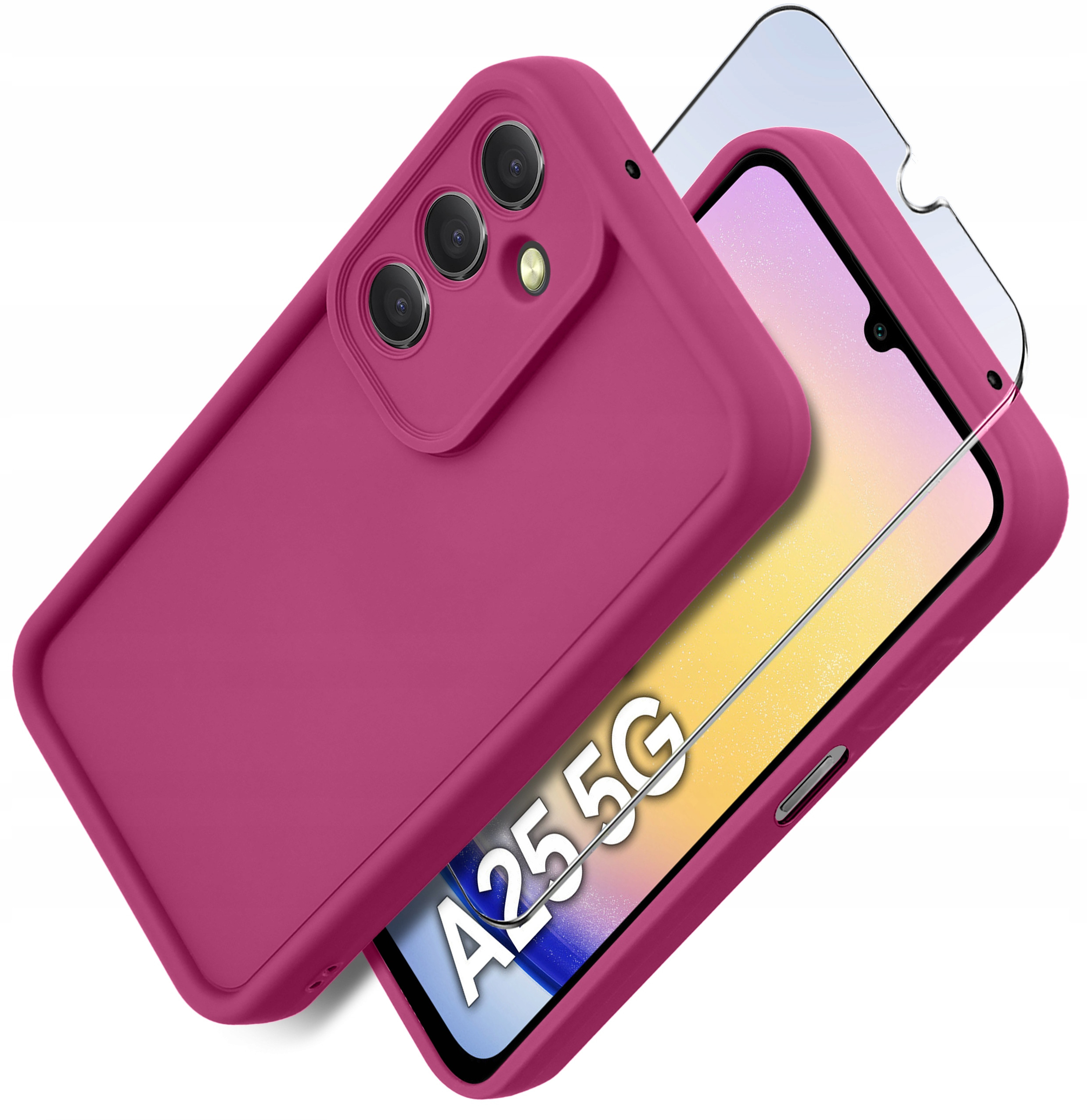 Etui do Samsung A25 5G silikonowe MATOWE + Szkło ochronne na ekran 9H – Ochrona i styl w jednym