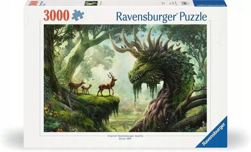 Ravensburger Puzzle 3000 Przebudzenie Leśnego Smoka – Wciągająca zabawa dla całej rodziny