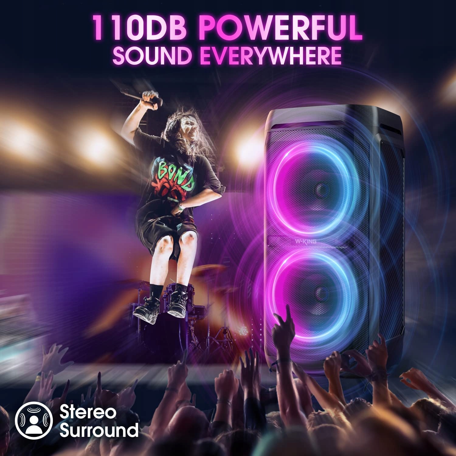 Potężny dźwięk 240W z głębokim basem