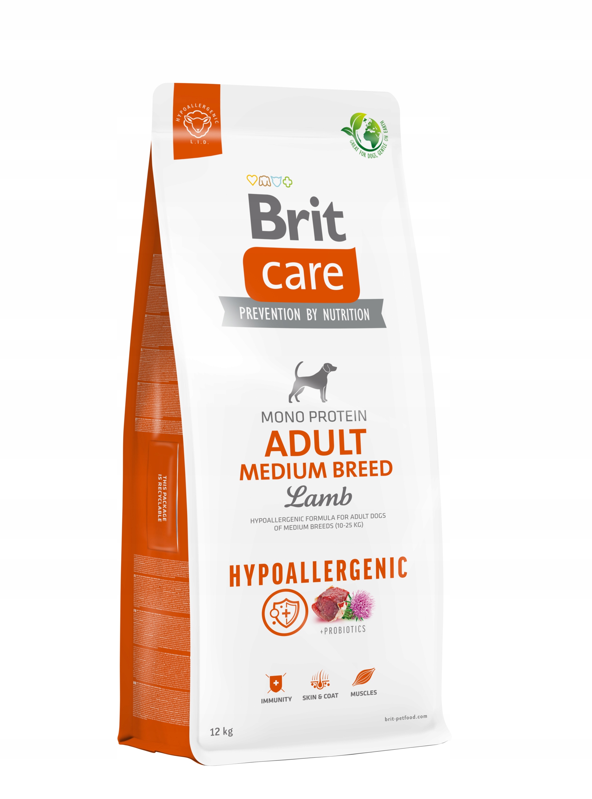 Sucha karma Brit Care Hypoallergenic Adult Medium Breed jagnięcina 2x12 kg – Zdrowie i smak dla Twojego psa