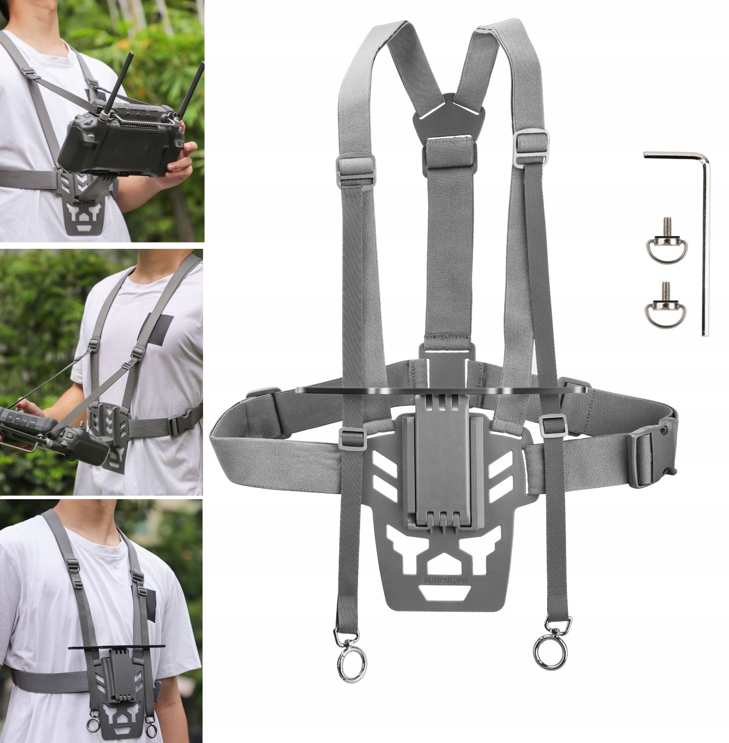 SunnyLife Szelki Uchwyt Pasek Na Szyję Ramię Chest Mount Do Pilota Drona DJI RC PLUS – Komfortowe i bezpieczne użytkowanie
