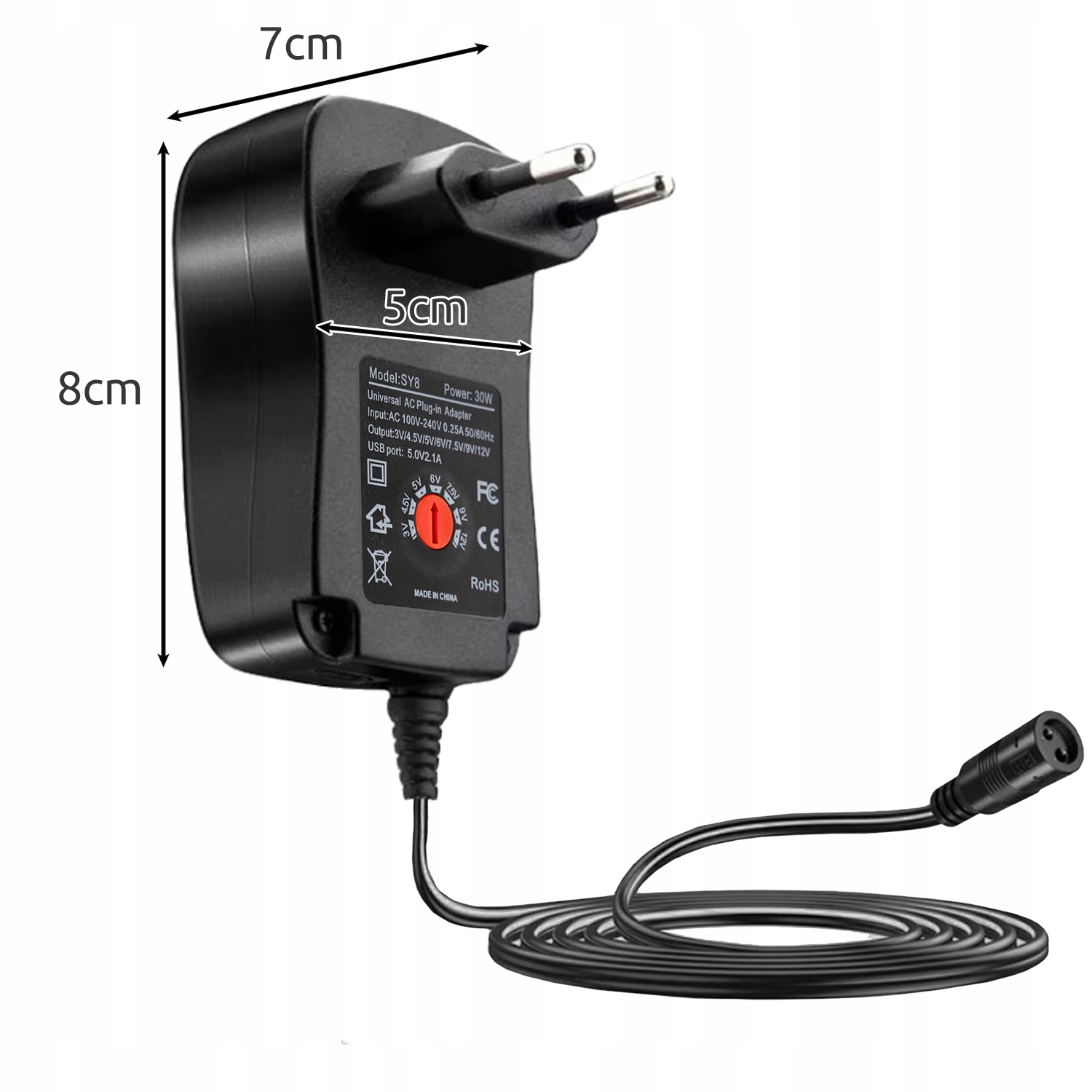 Uniwersalność dzięki 6 wymiennym końcówkom