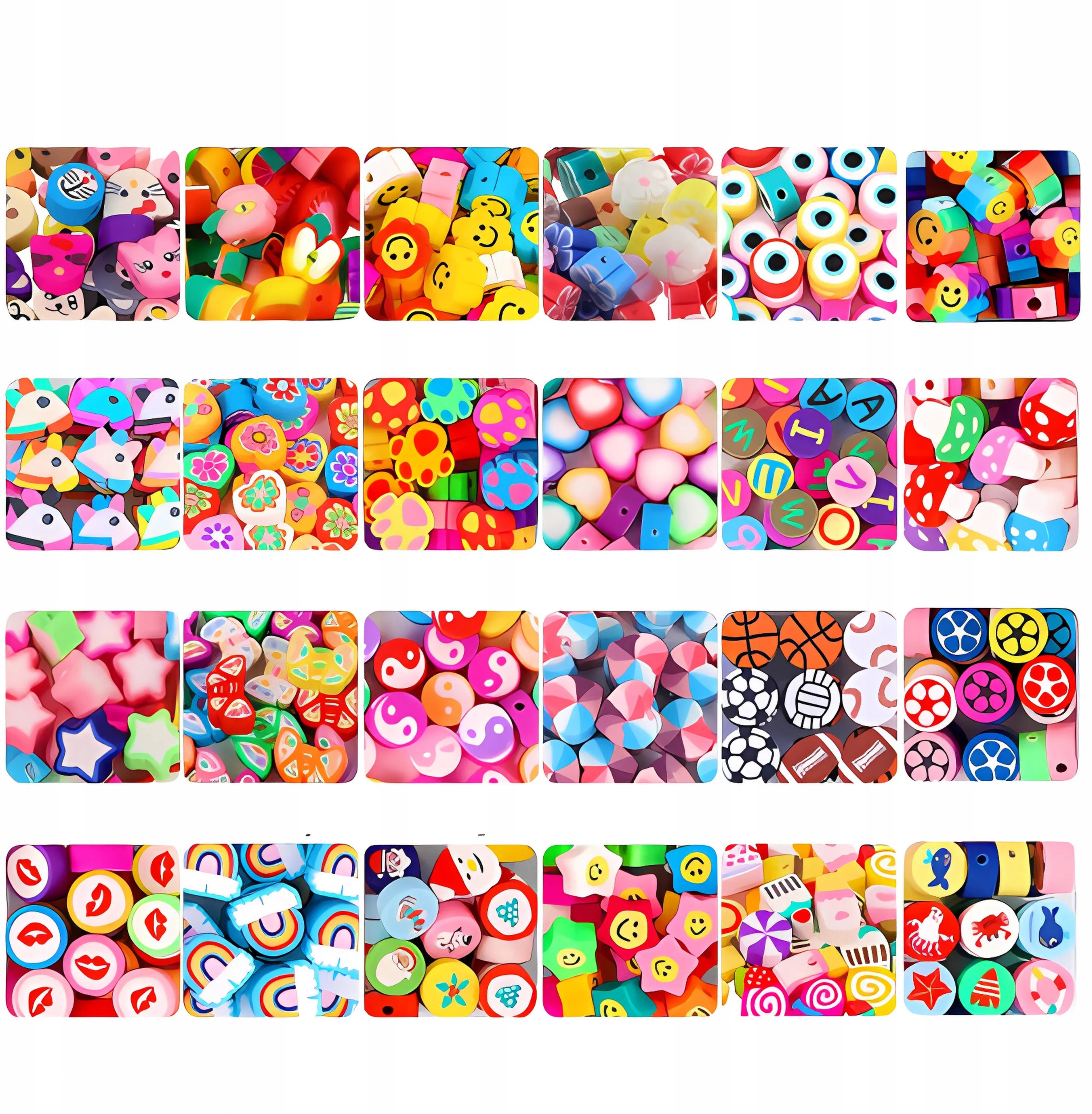 Unikalne wzory koralików – 480 szklanych koralików w 24 motywach