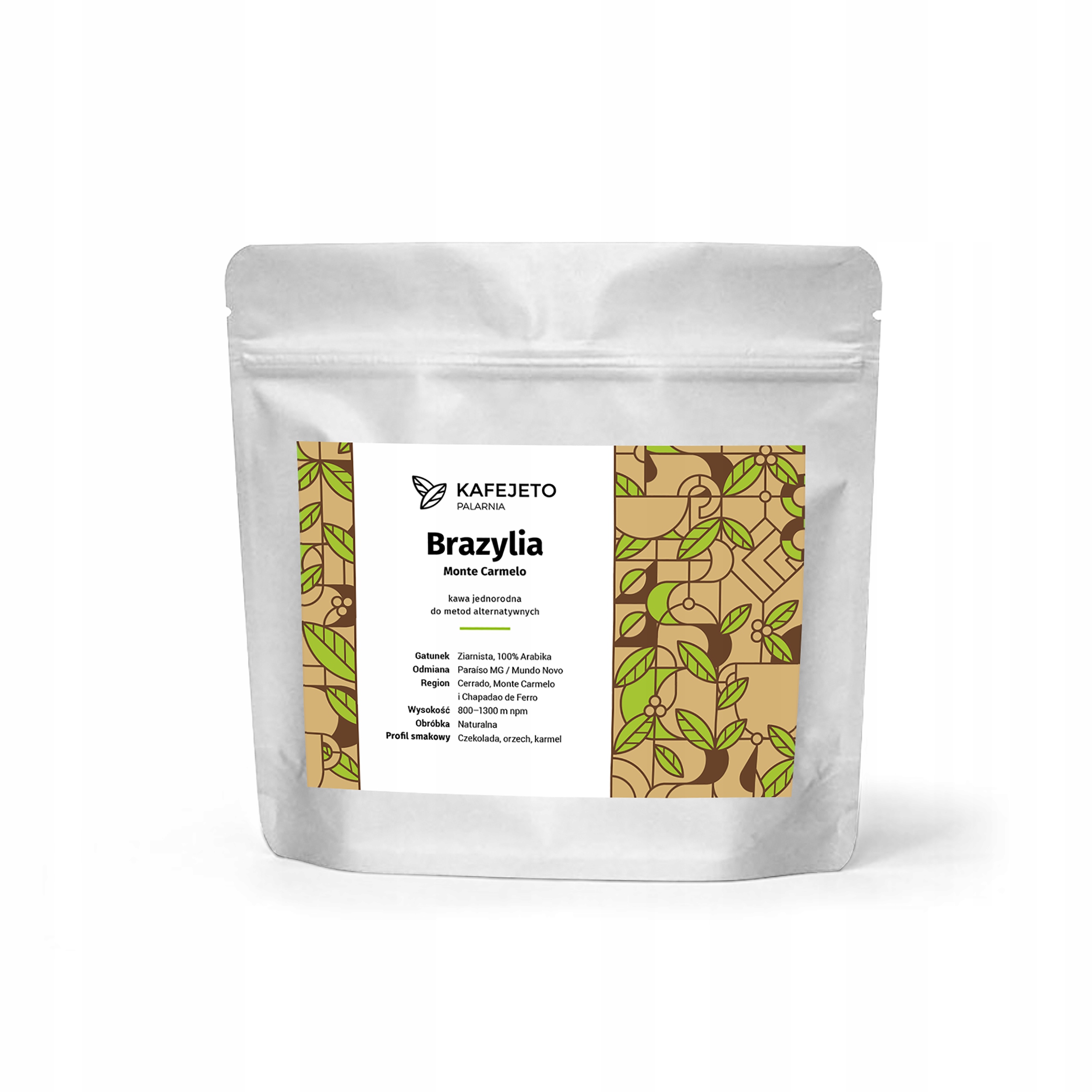 Kawa ziarnista Kafejeto Palarnia Brazylia Monte Carmelo – Prawdziwy smak Brazylii