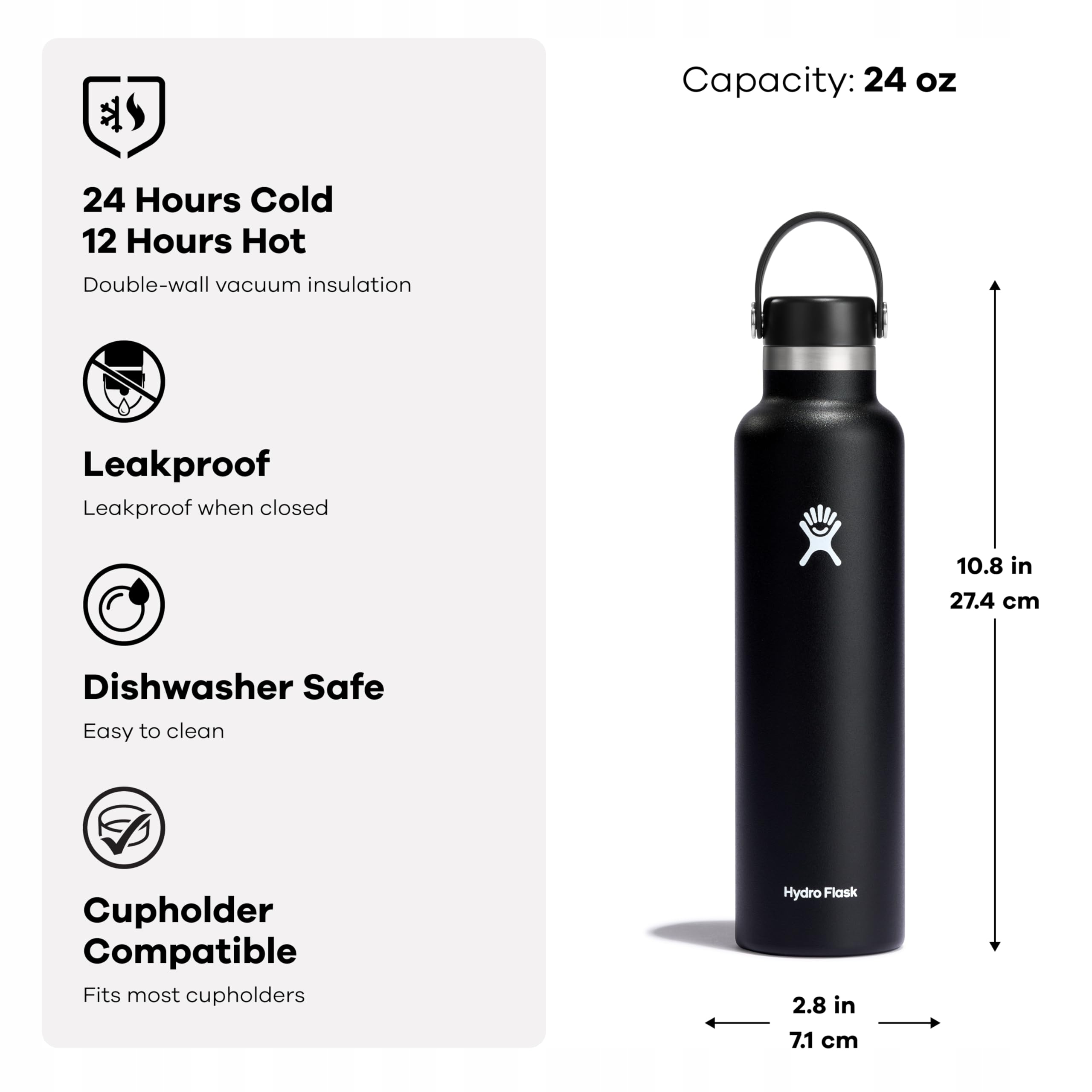 Izolacja próżniowa TempShield™ – Utrzymanie ciepła do 12 h, zimna do 24 h