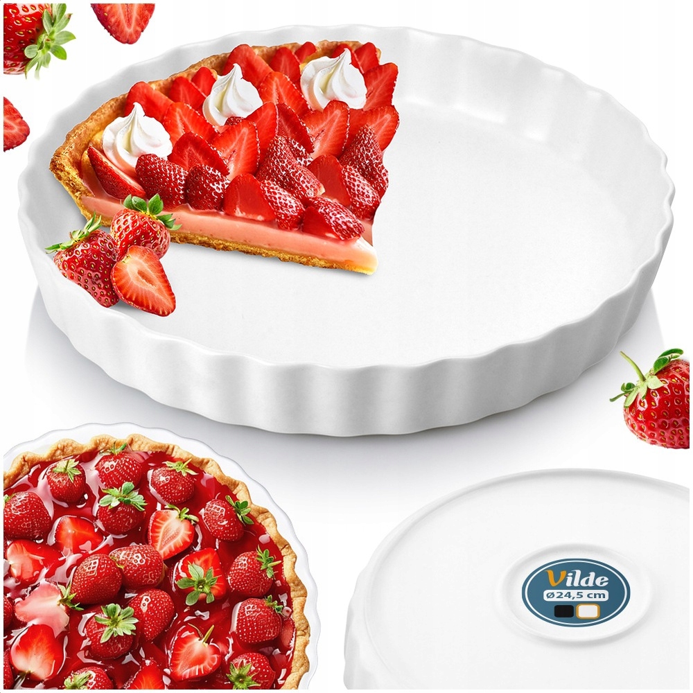 Forma do Pieczenia Tarty na Tartę Ceramiczna Tortownica ORION 24,5 cm – Idealna do Twojej Kuchni