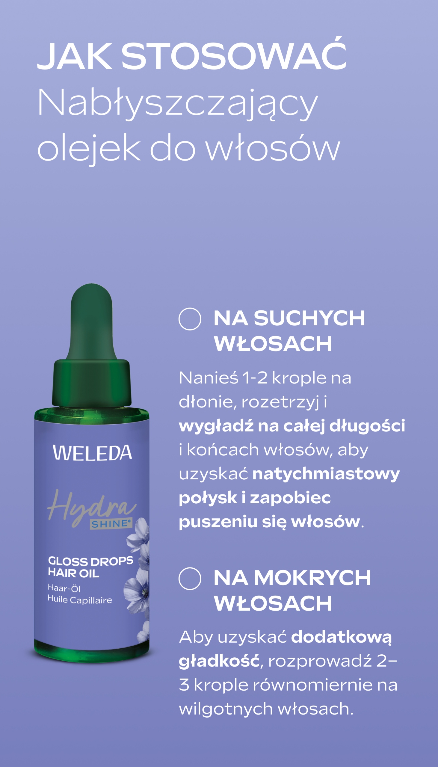 Jak stosować olejek WELEDA Hydra Shine – Prosty sposób na piękne włosy