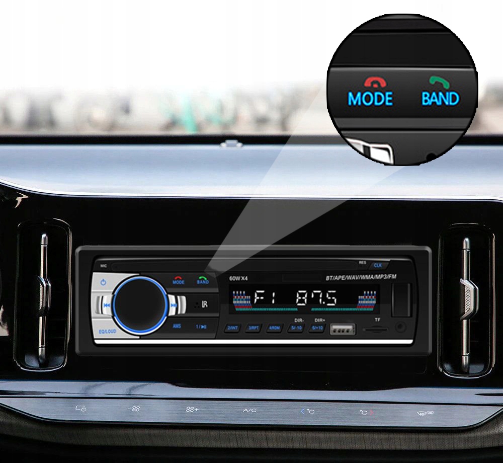 Łatwy montaż radia 1DIN