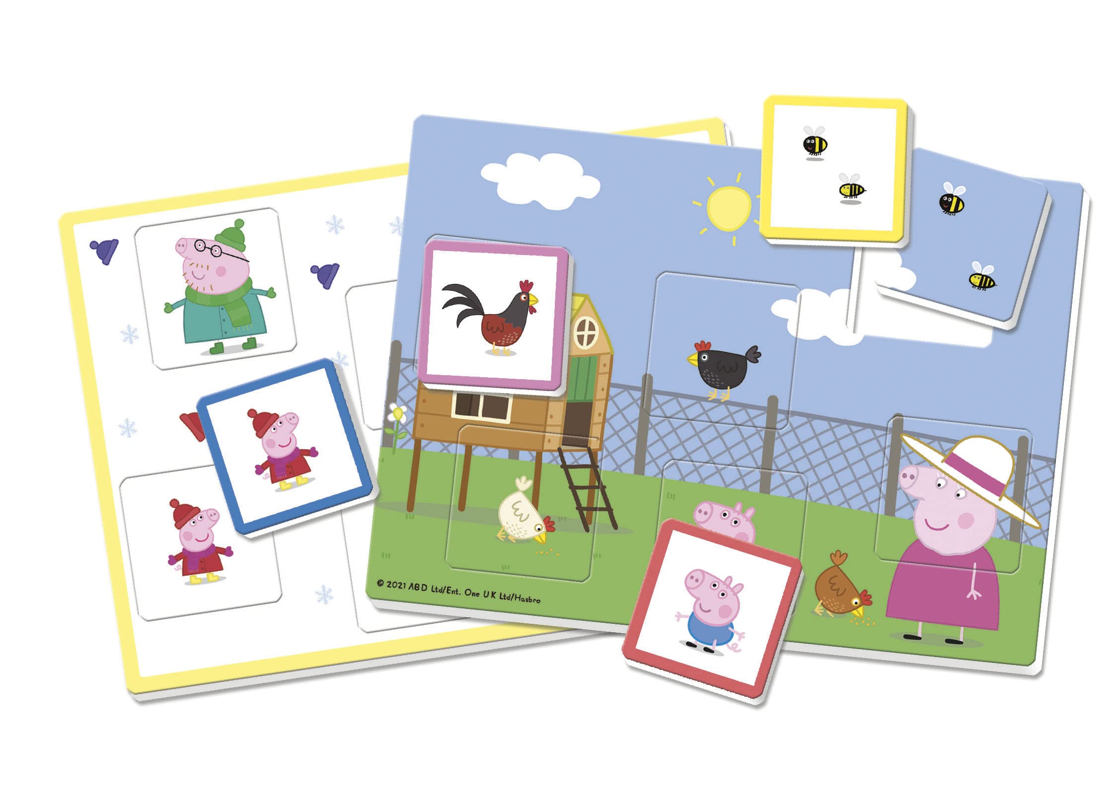 Połączenie bingo i puzzli w świecie Świnki Peppy