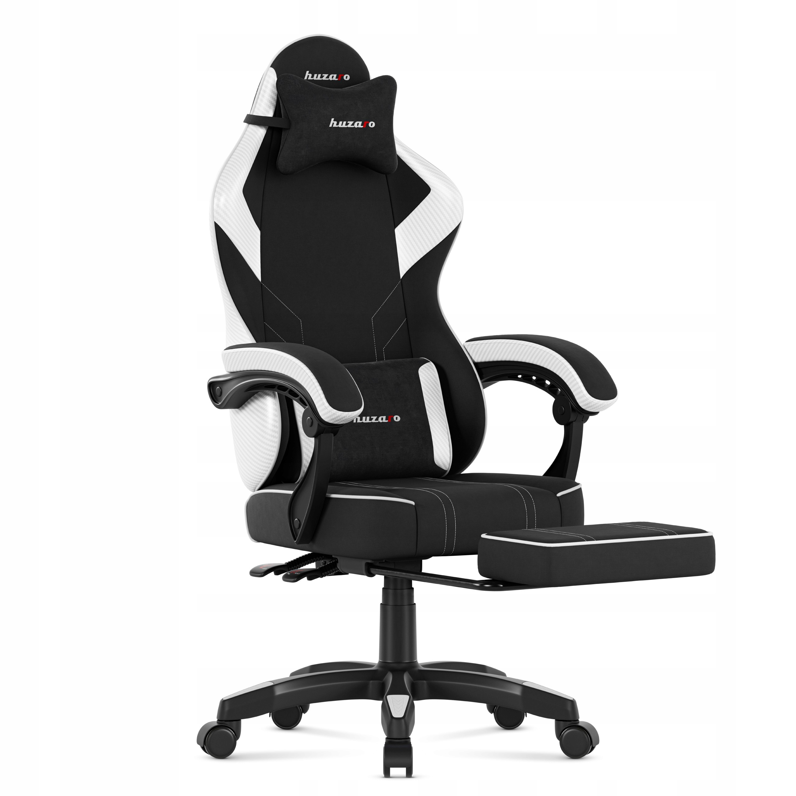 Fotel gamingowy Huzaro Force 3.7 White Carbon – Komfort i styl w jednym