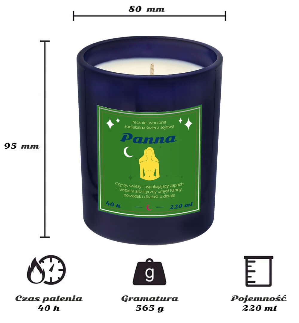 Ręcznie robiona świeca w szklanym słoiczku