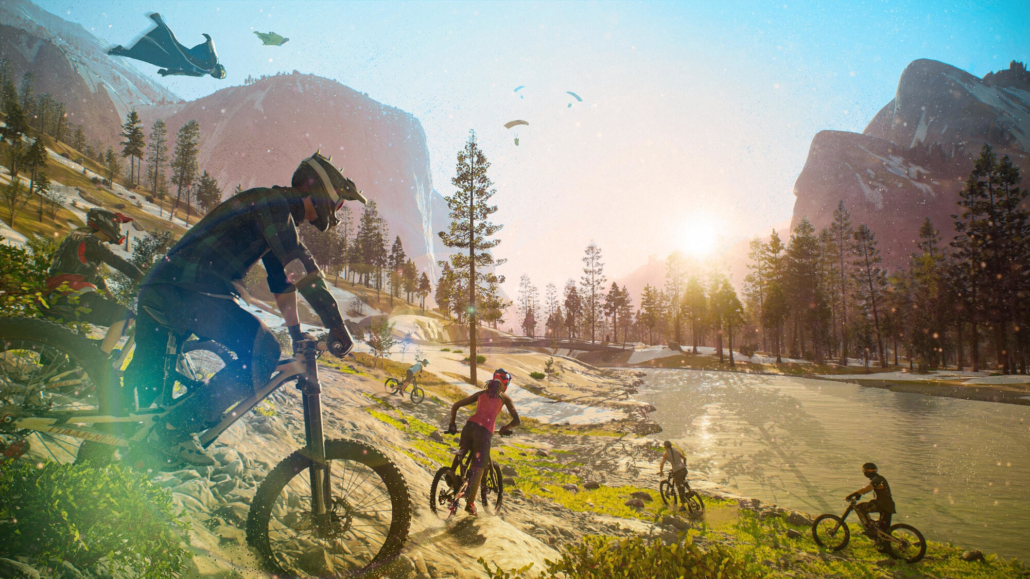 Różnorodność trybów gry – Narty, snowboard, rower i wingsuit