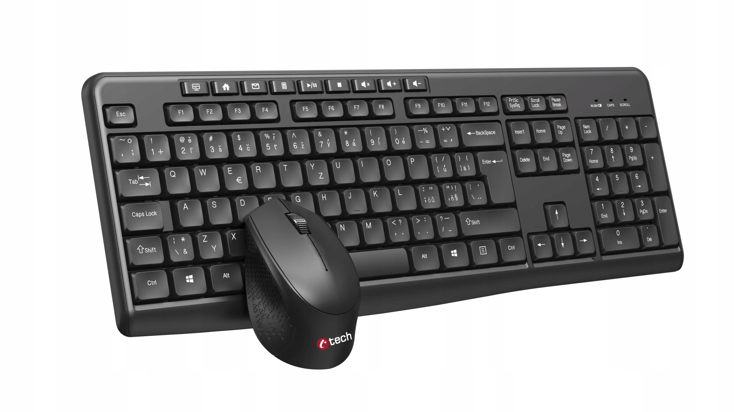 Wymiary i waga zestawu C-TECH WLKMC-04