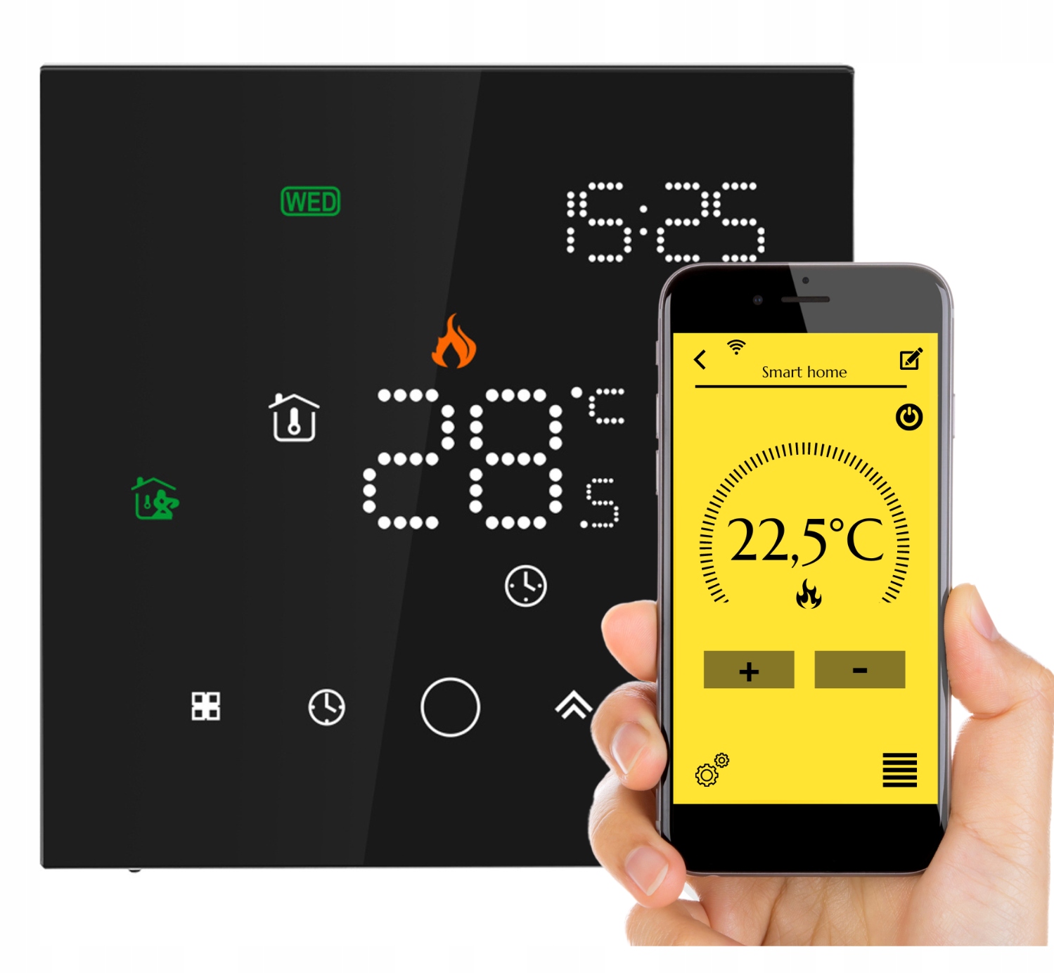 Programowalny regulator temperatury LEO Black WiFi – Nowoczesne sterowanie