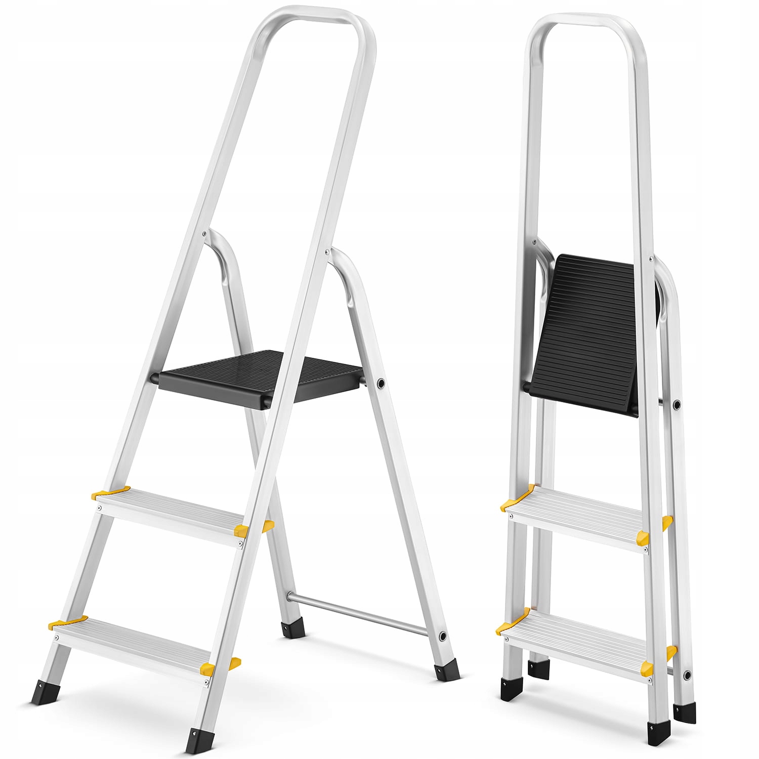 Drabina aluminiowa 3-stopniowa HIGHER – Wytrzymałość do 150 kg