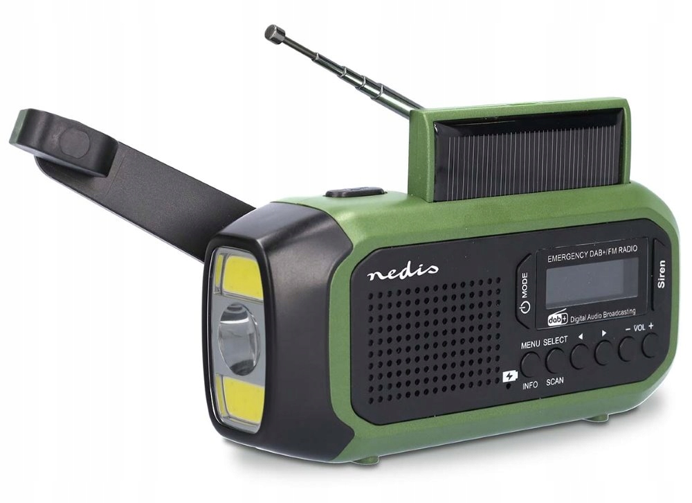 Radio awaryjne Nedis Emergency Radio DAB+ FM Solar Battery – Twoje niezawodne źródło informacji
