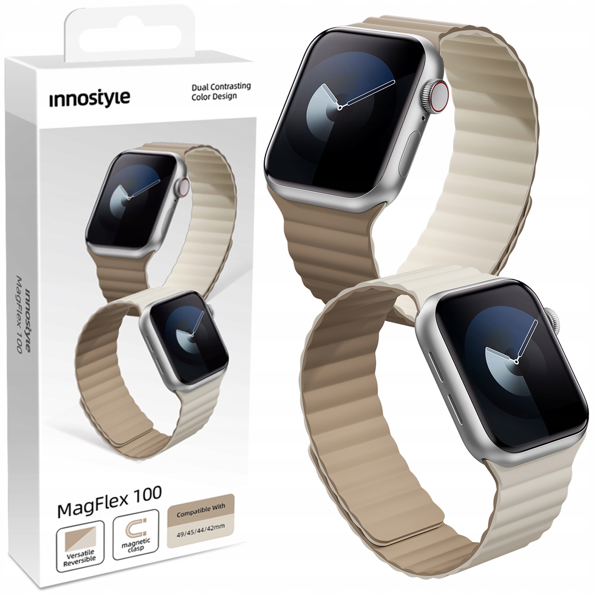 INNOSTYLE PASEK DO APPLE WATCH ULTRA 42 44 45 49 MM WODOODPORNY MAGNETYCZNY – Styl i funkcjonalność w jednym