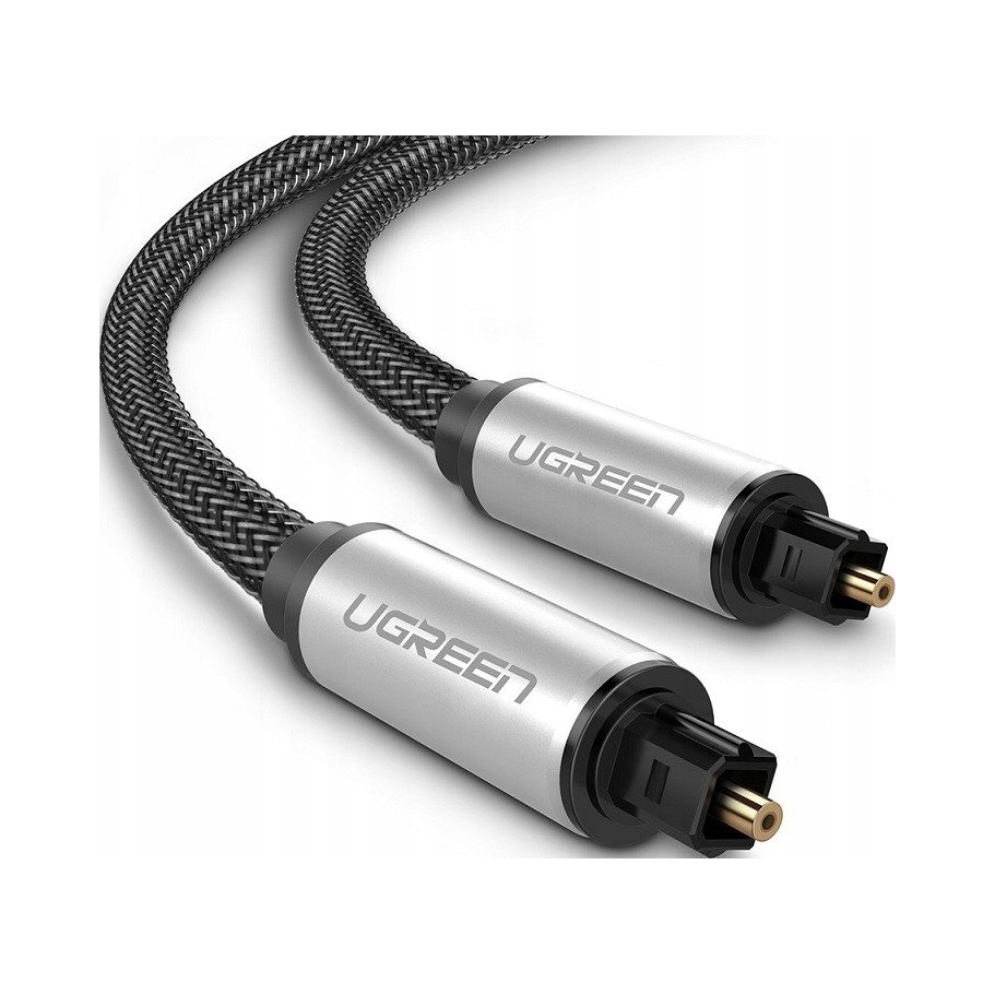 Toslink - Toslink 3m srebrny (UGR288) – Wysokiej jakości przewód optyczny audio