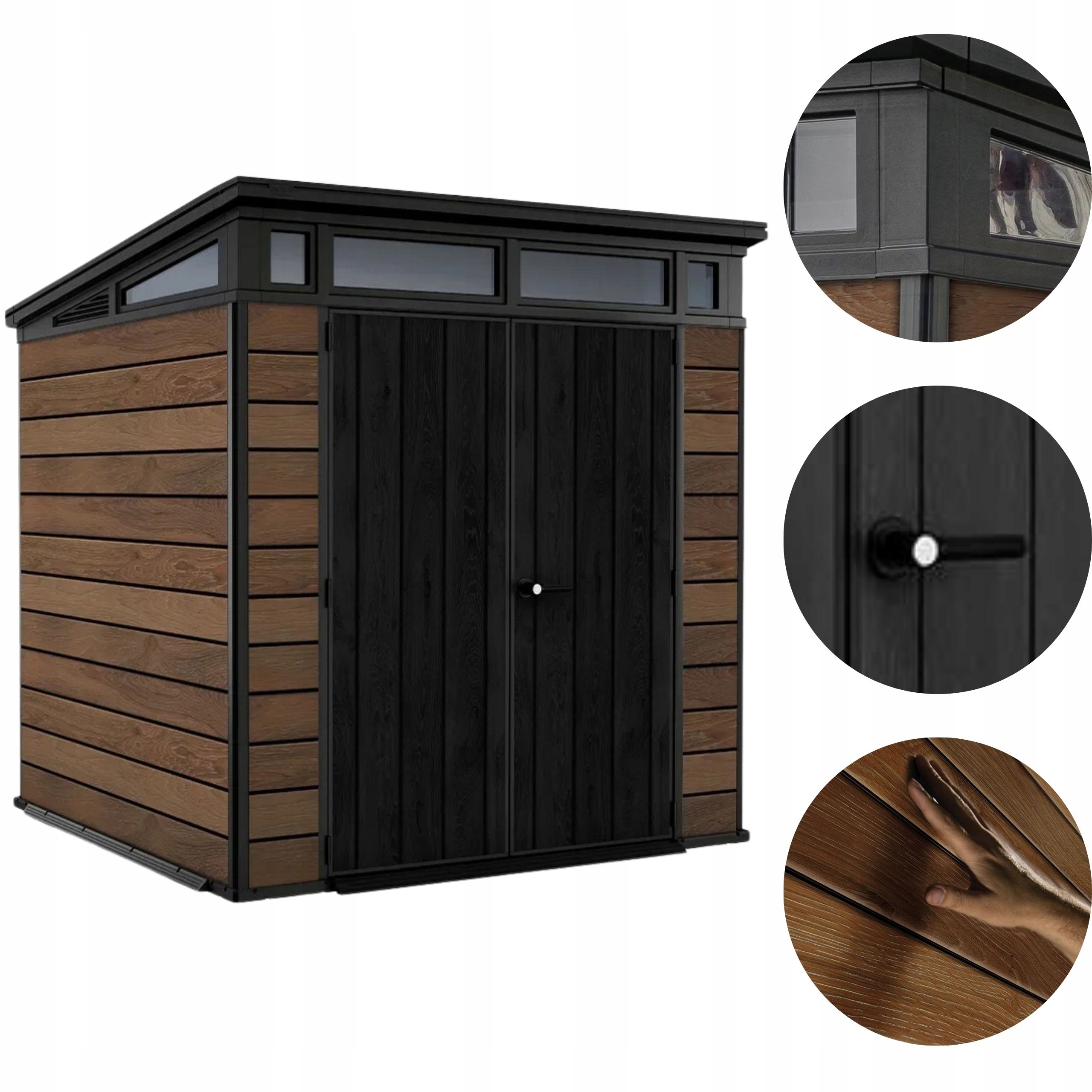 Keter NAUJAS Premium Signature Decocoat 7x7 – Elegancki i funkcjonalny domek ogrodowy