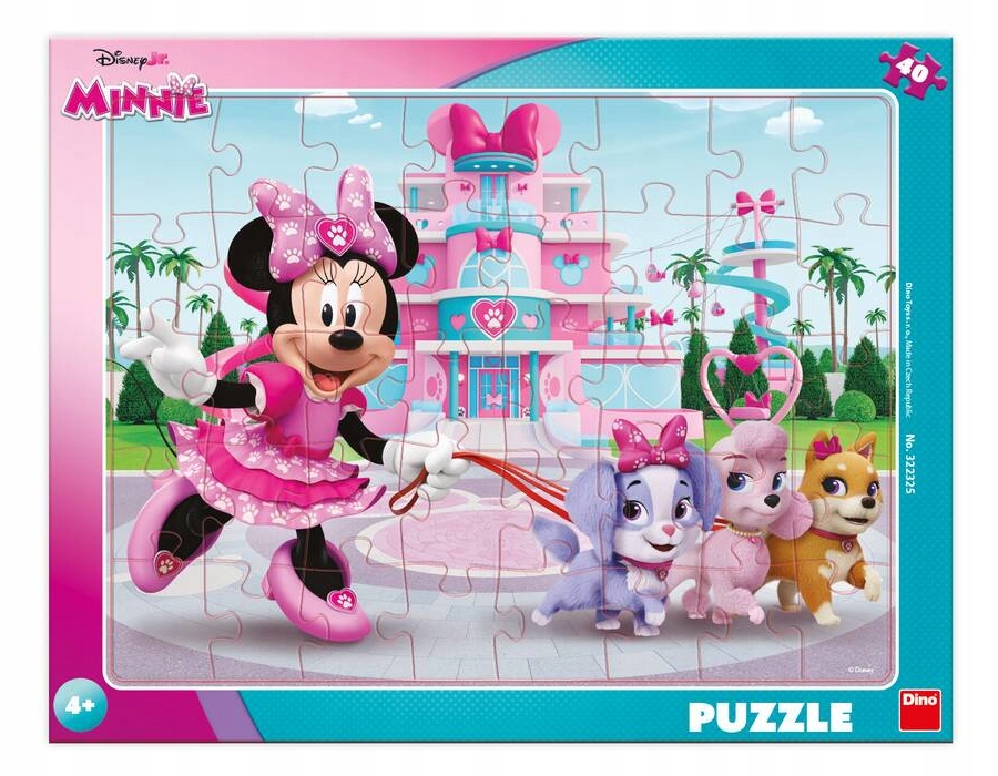 Puzzle ramkowe Myszka Minnie i pieski 40el – Idealna zabawa dla najmłodszych