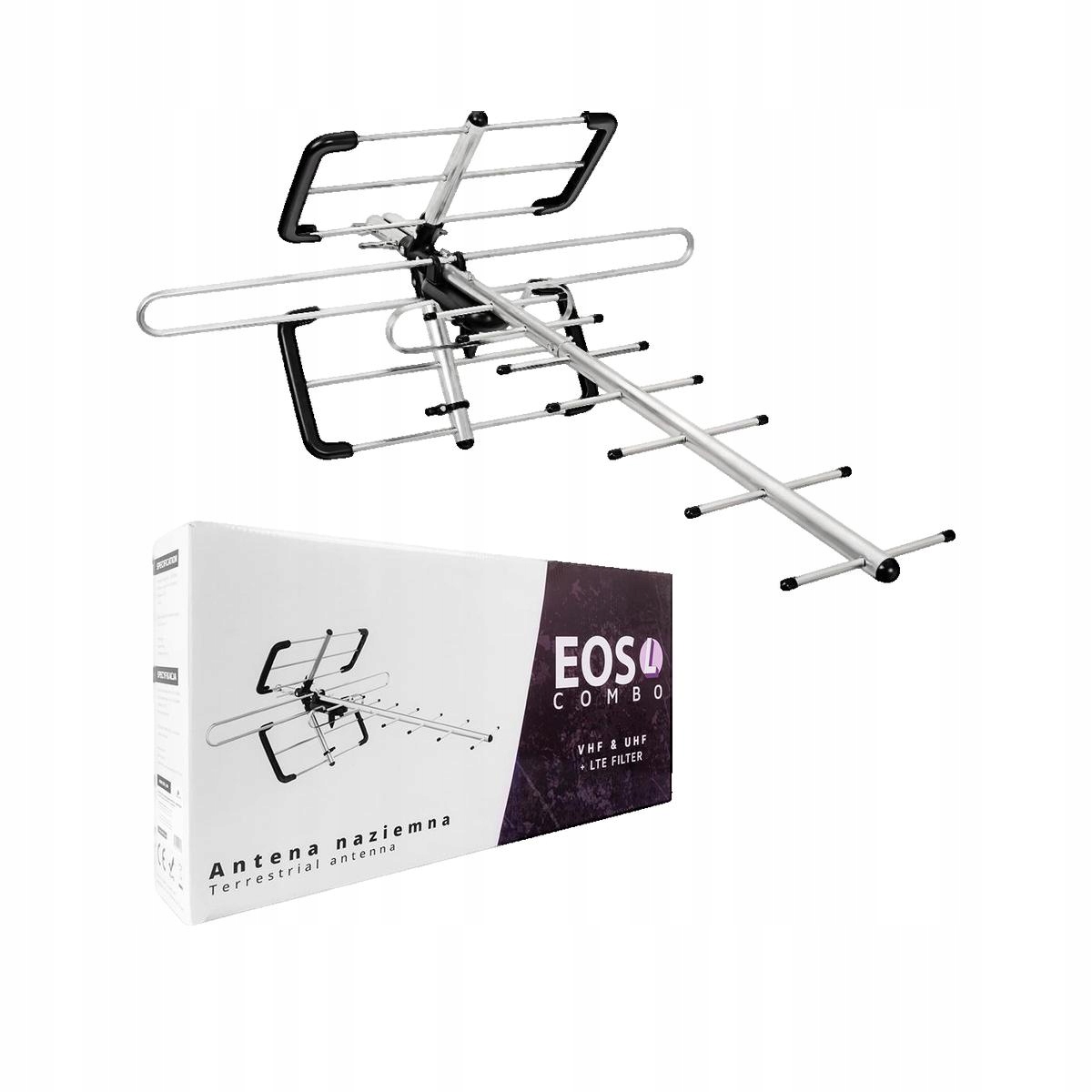 Antena DVB-T/T2 Spacetronik EOS L Combo Black – Doskonały odbiór telewizji cyfrowej